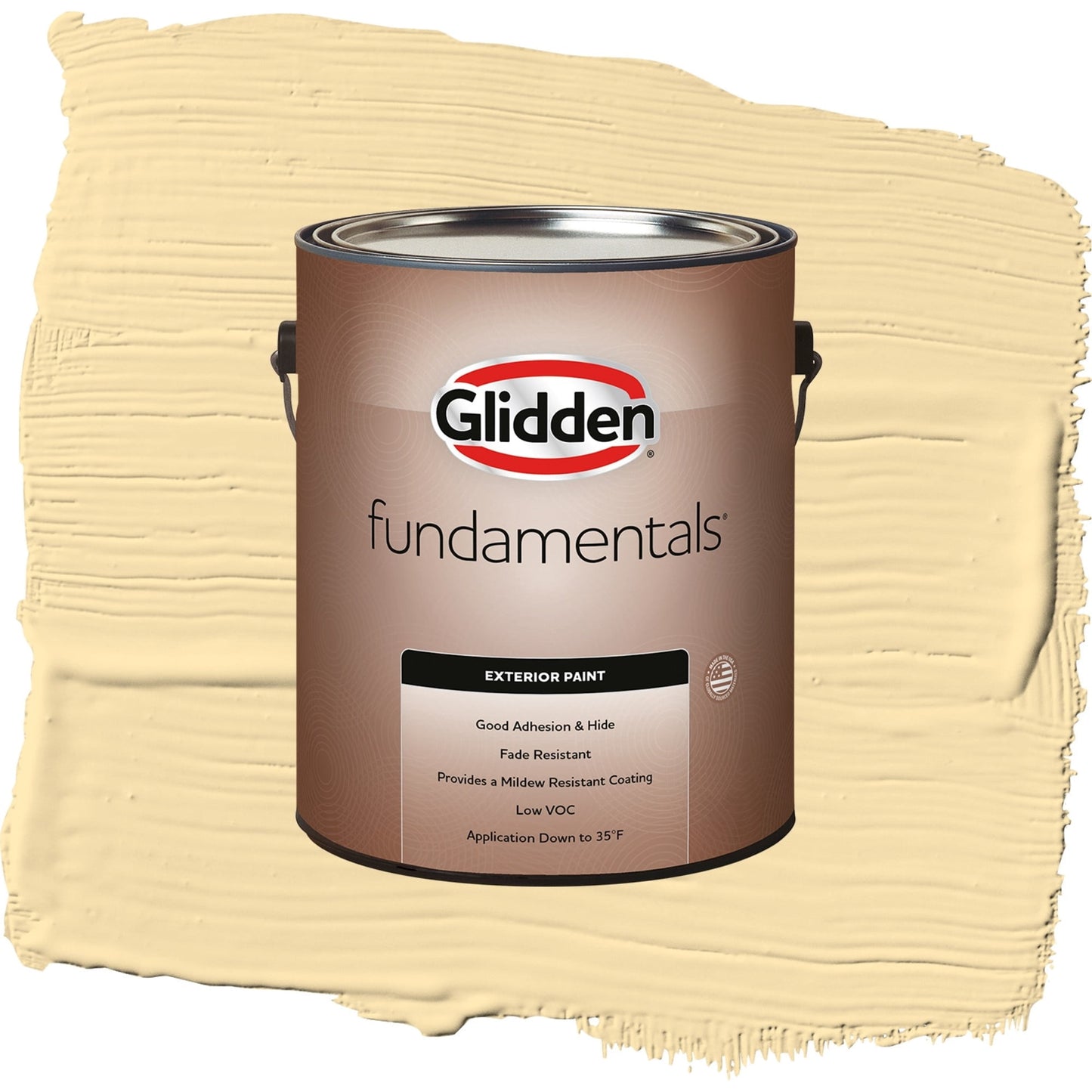 Glidden Fundamentals Dusty Yellow / Yellow, Satin Exterior Paint, 1 Gallon
