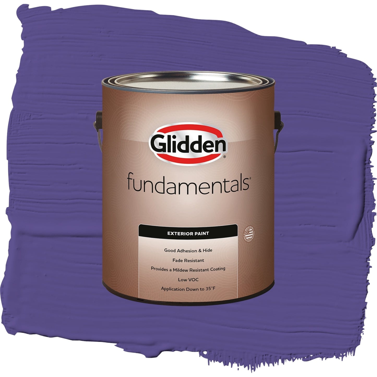 Glidden Fundamentals Eggplant / Purple, Semi-Gloss Exterior Paint, 1 Gallon