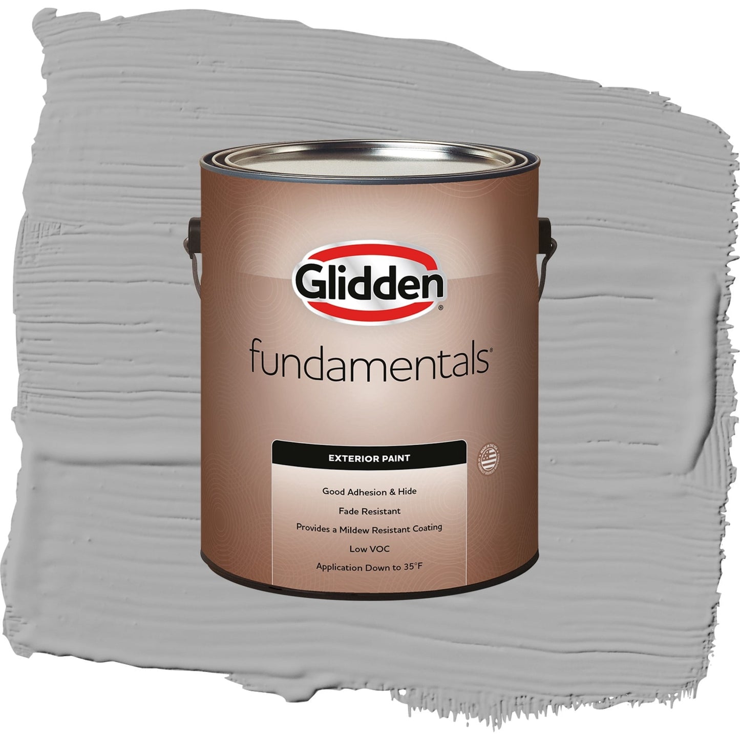 Glidden Fundamentals Flagstone / Gray, Semi-Gloss Exterior Paint, 1 Gallon
