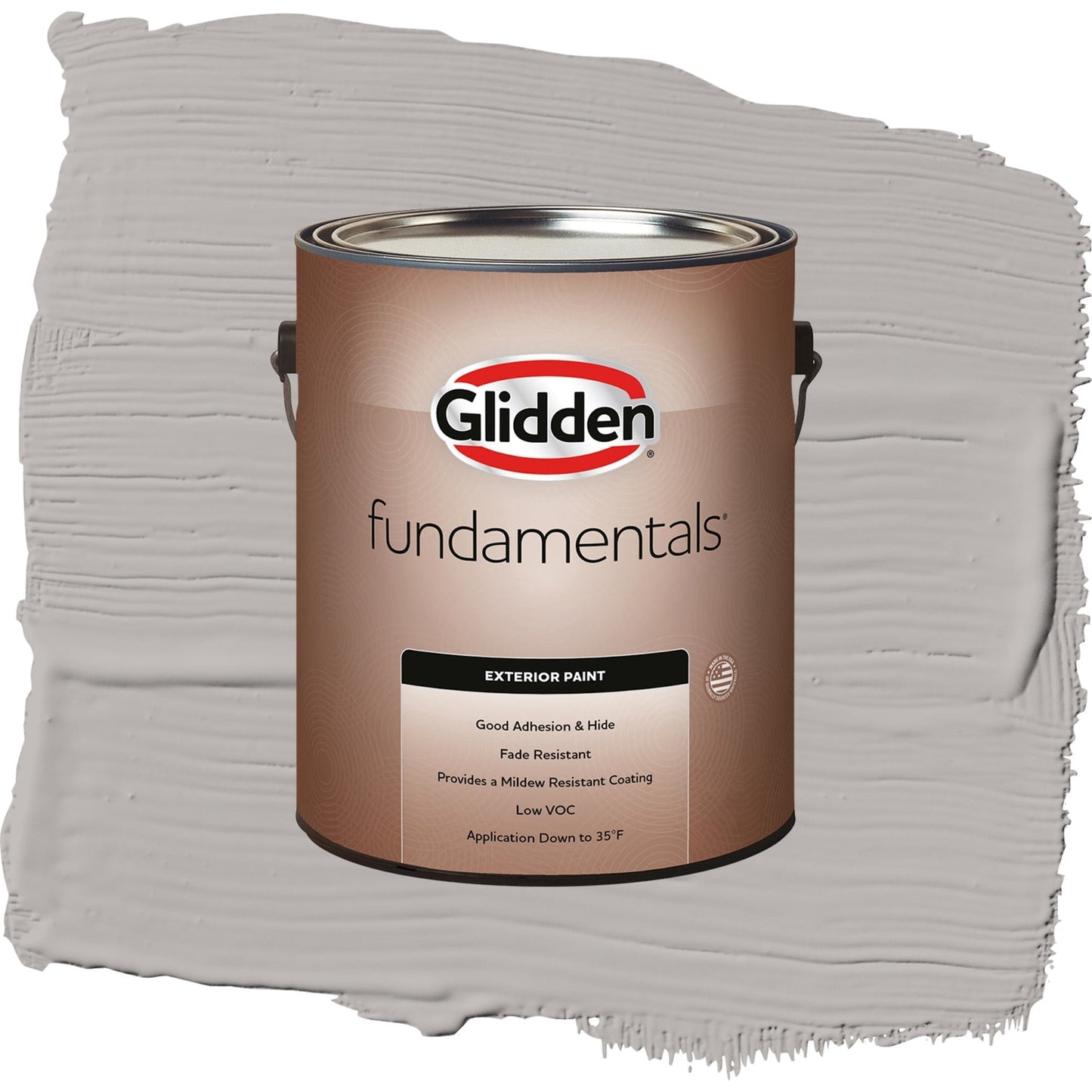 Glidden Fundamentals Gray Marble / Grey, Semi-Gloss Exterior Paint, 1 Gallon