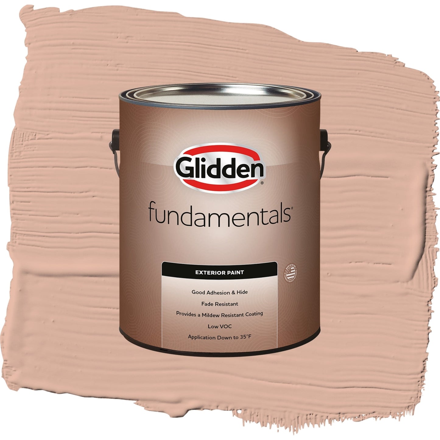 Glidden Fundamentals Lazy Summer / Orange, Flat Exterior Paint, 1 Gallon