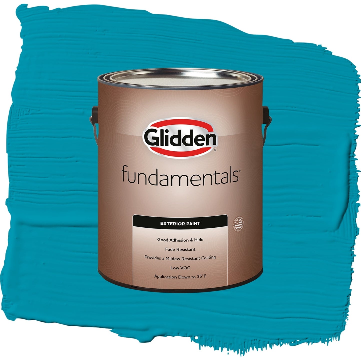 Glidden Fundamentals Mediterranean Blue / Blue, Semi-Gloss Exterior Paint, 1 Gallon