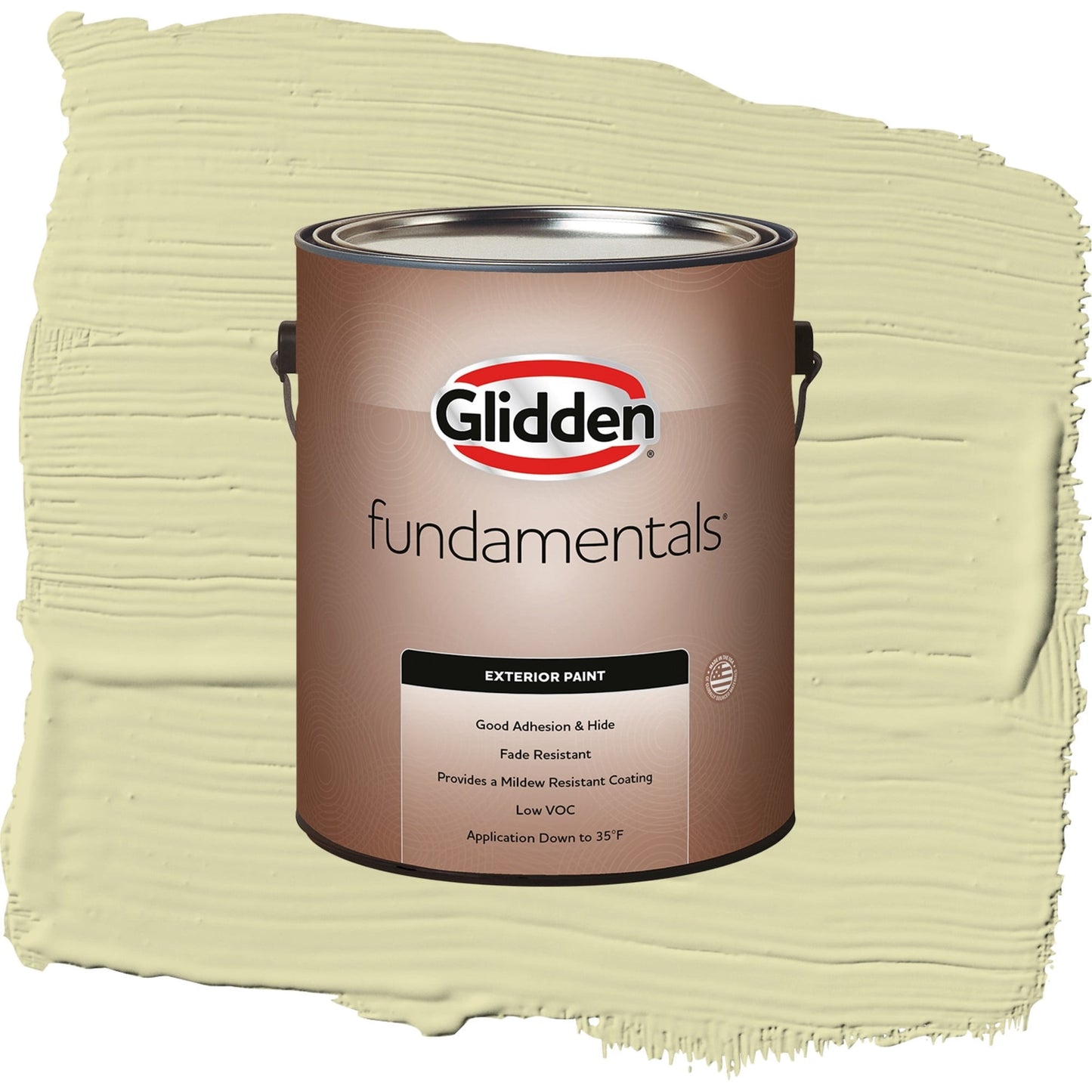 Glidden Fundamentals Misty Moor / Green, Satin Exterior Paint, 1 Gallon