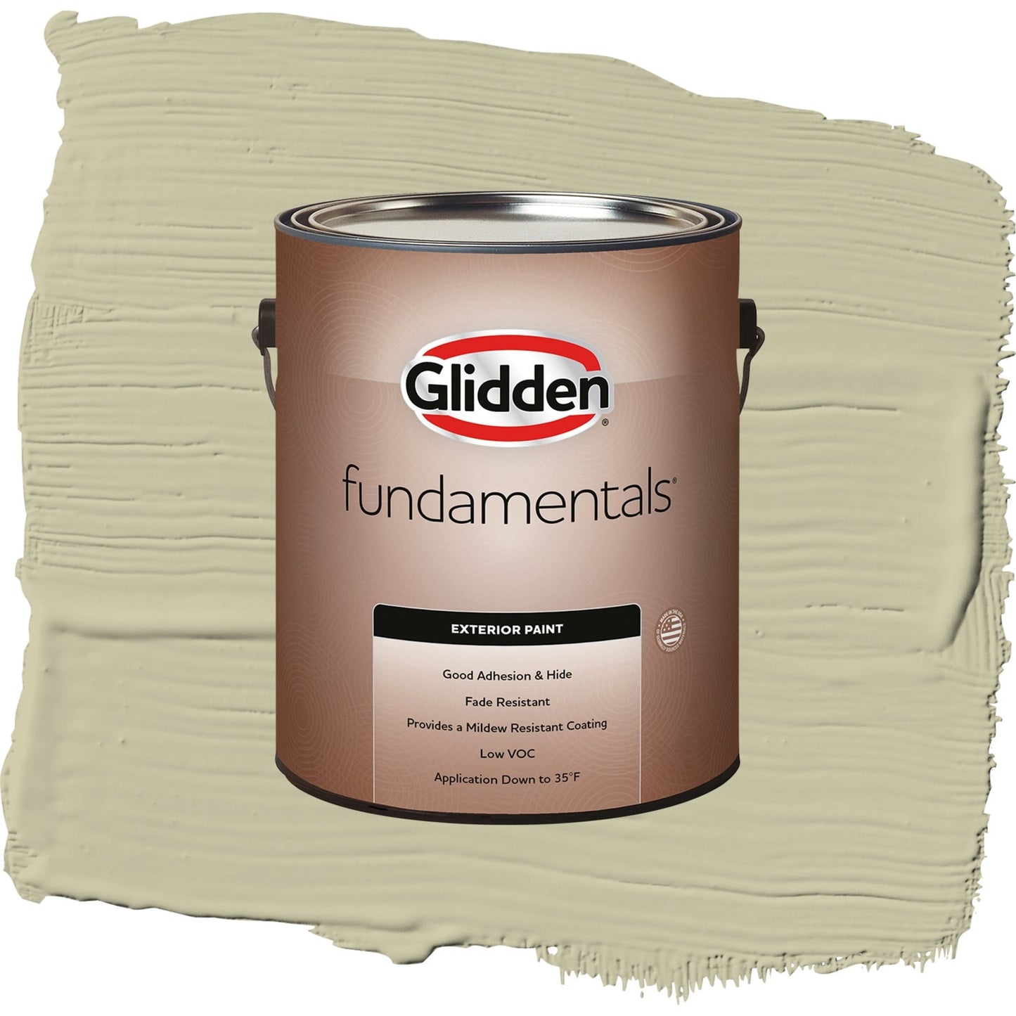 Glidden Fundamentals Northern Landscape / Green, Semi-Gloss Exterior Paint, 1 Gallon