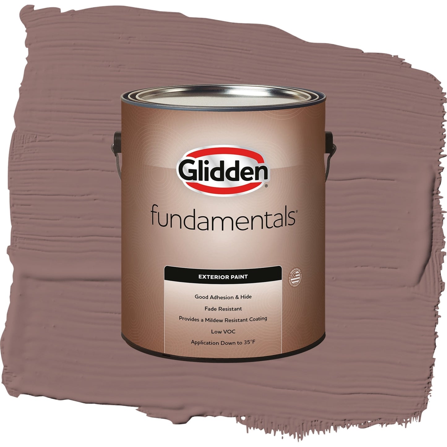 Glidden Fundamentals Oakwood Brown / Red, Semi-Gloss Exterior Paint, 1 Gallon