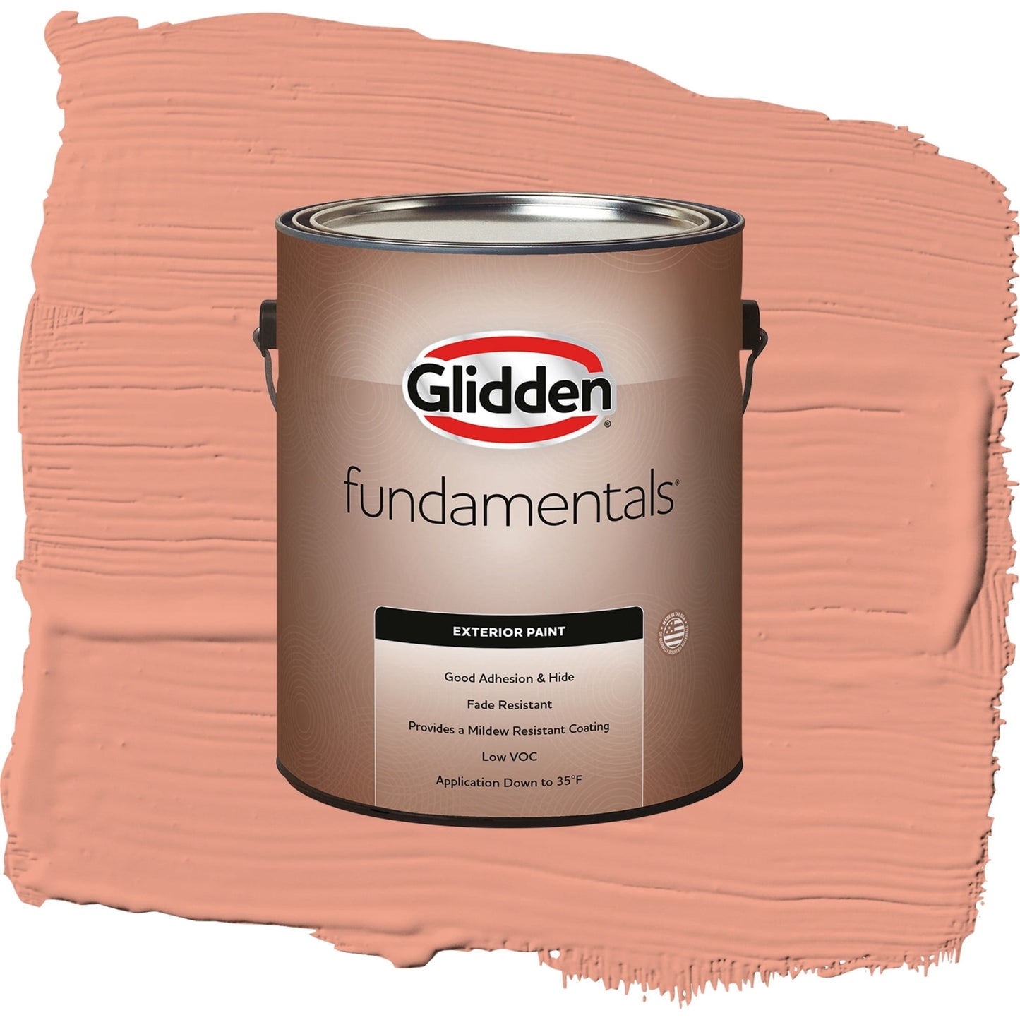 Glidden Fundamentals Opal Fire / Orange, Flat Exterior Paint, 1 Gallon