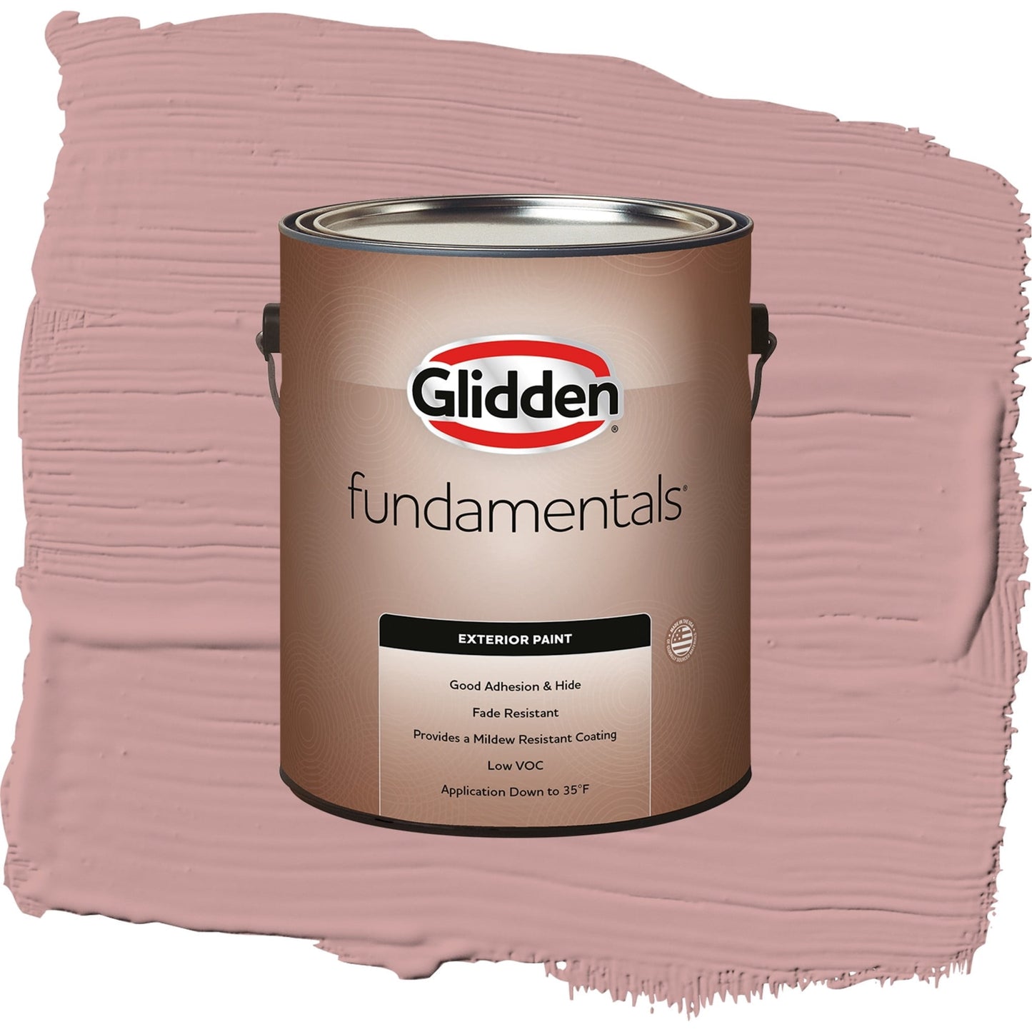 Glidden Fundamentals Pepperberry / Pink, Flat Exterior Paint, 1 Gallon
