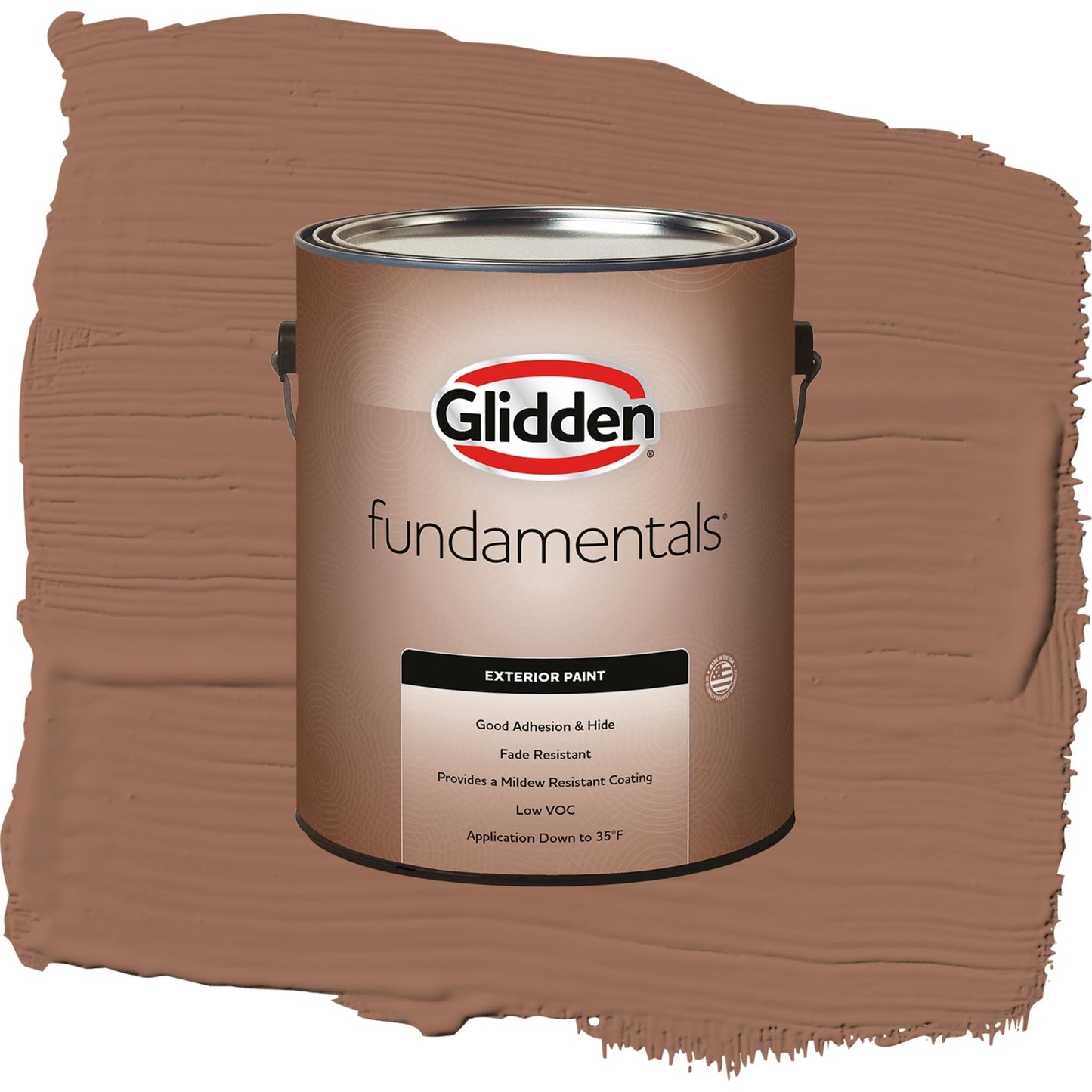 Glidden Fundamentals Prairie Fire / Beige, Flat Exterior Paint, 1 Gallon