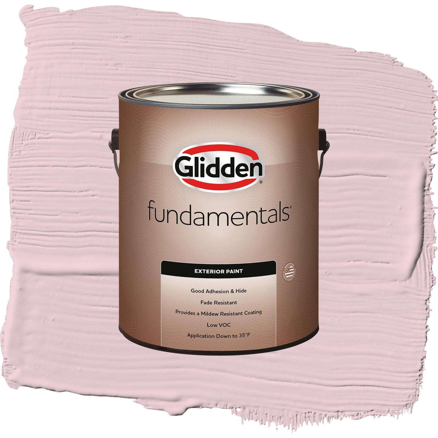 Glidden Fundamentals Rose Cloud / Pink, Satin Exterior Paint, 1 Gallon