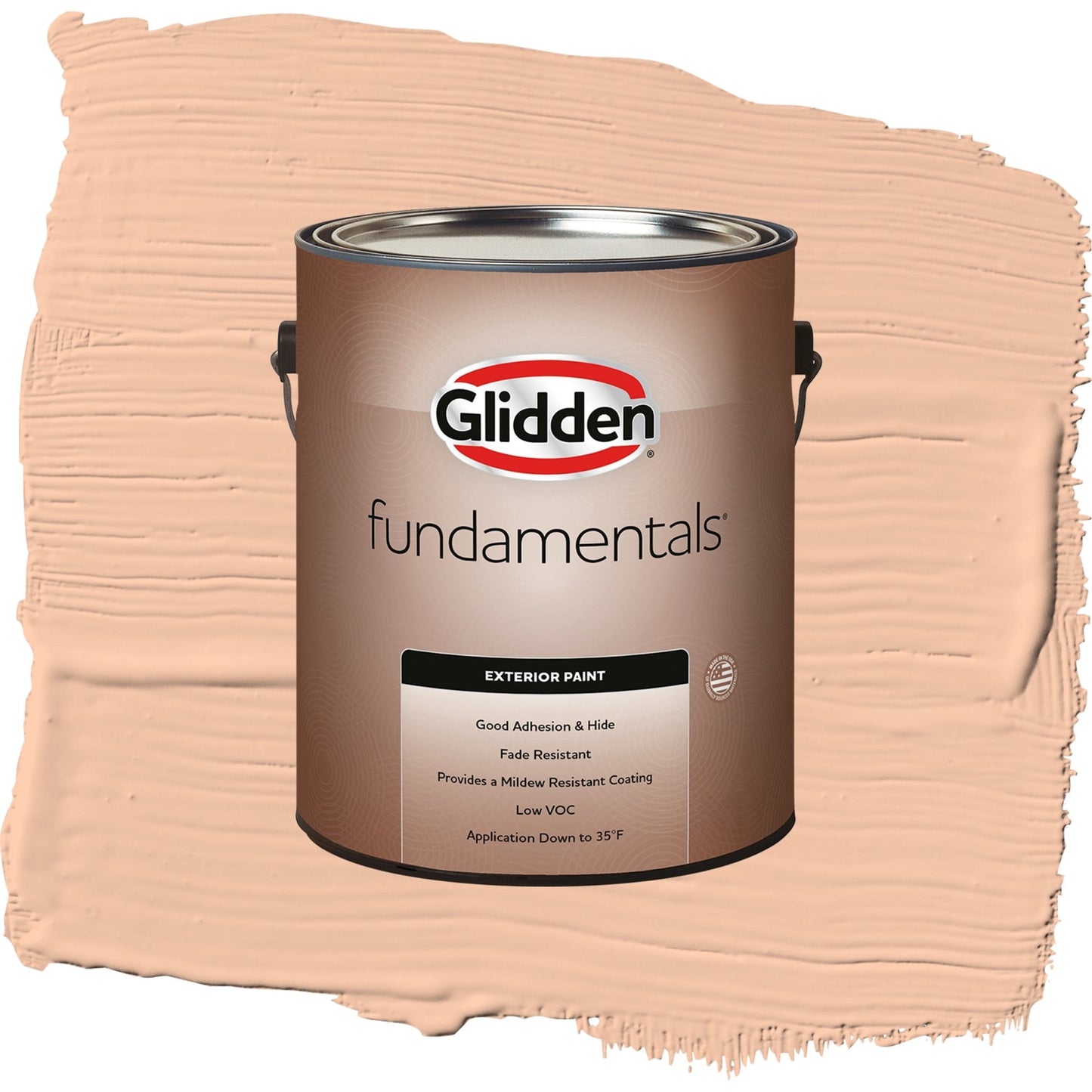 Glidden Fundamentals Siesta / Orange, Flat Exterior Paint, 1 Gallon
