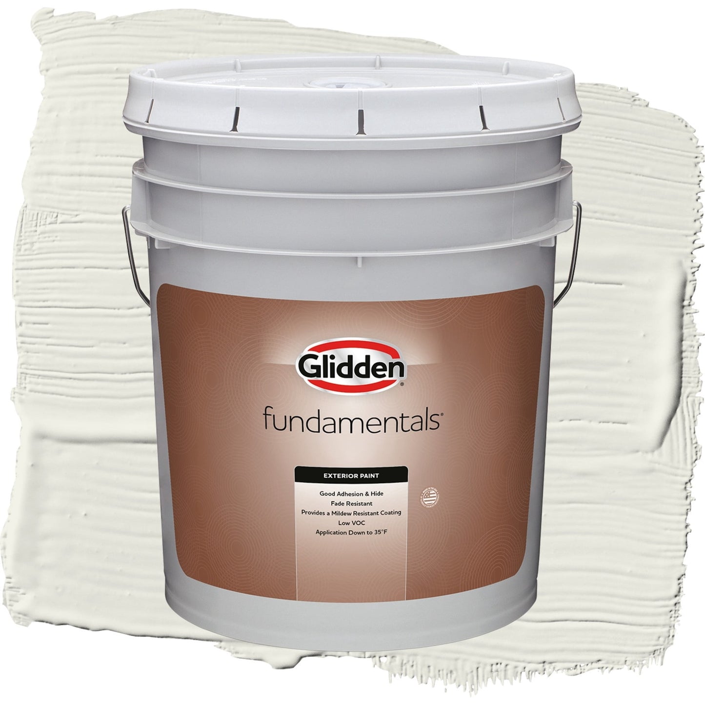 Glidden Fundamentals Silvery Moon / Gray, Semi-Gloss Exterior Paint, 5 Gallon