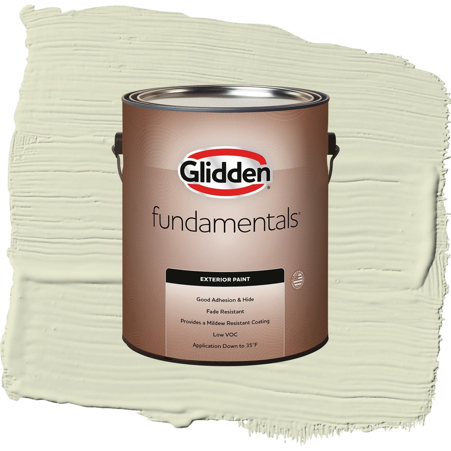 Glidden Fundamentals Slow Dance / Green, Satin Exterior Paint, 1 Gallon