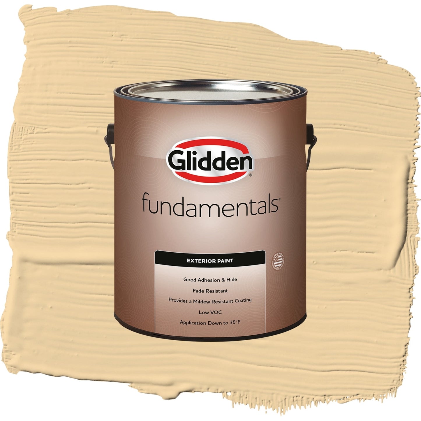Glidden Fundamentals Spice is Nice / Yellow, Satin Exterior Paint, 1 Gallon