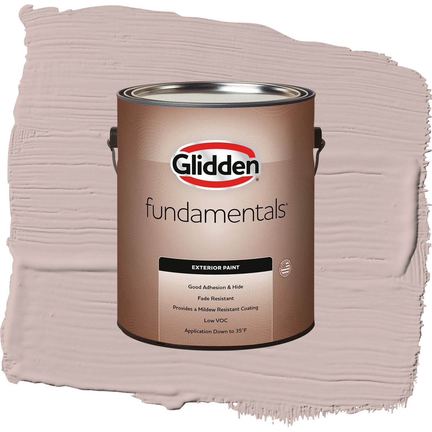 Glidden Fundamentals Subdued / Beige, Flat Exterior Paint, 1 Gallon
