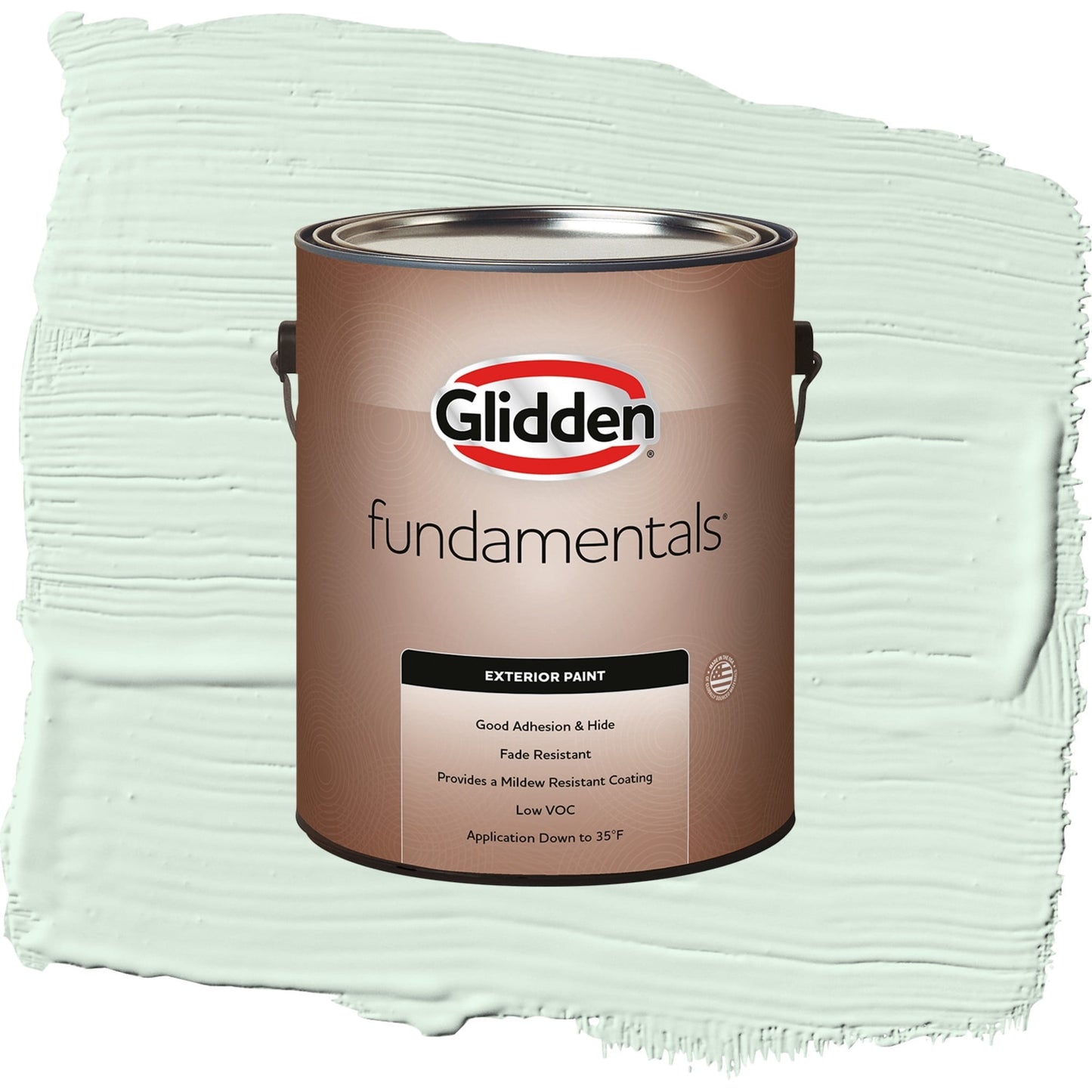 Glidden Fundamentals Tint of Green / Green, Semi-Gloss Exterior Paint, 1 Gallon