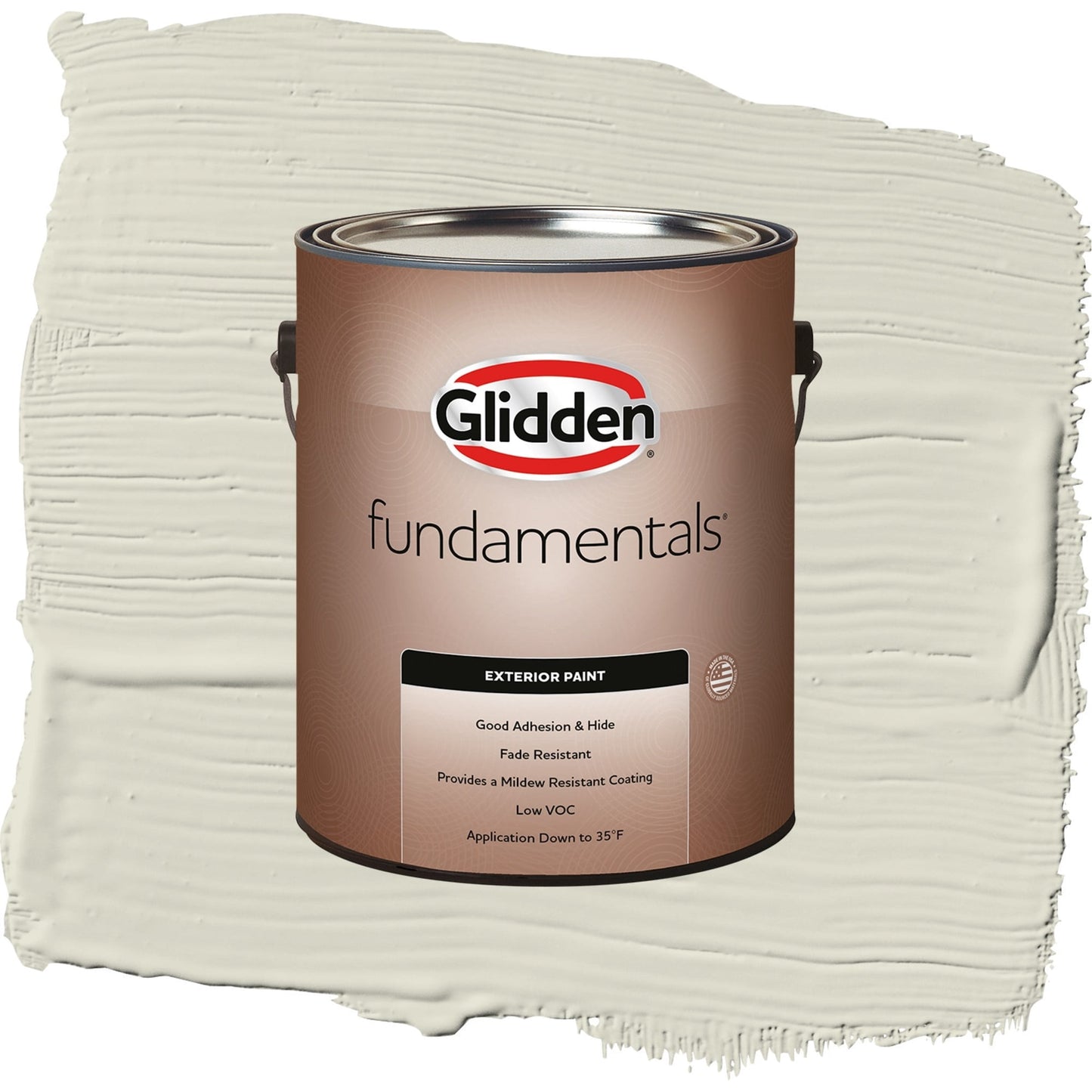 Glidden Fundamentals Veil Of Dusk / Gray, Semi-Gloss Exterior Paint, 1 Gallon