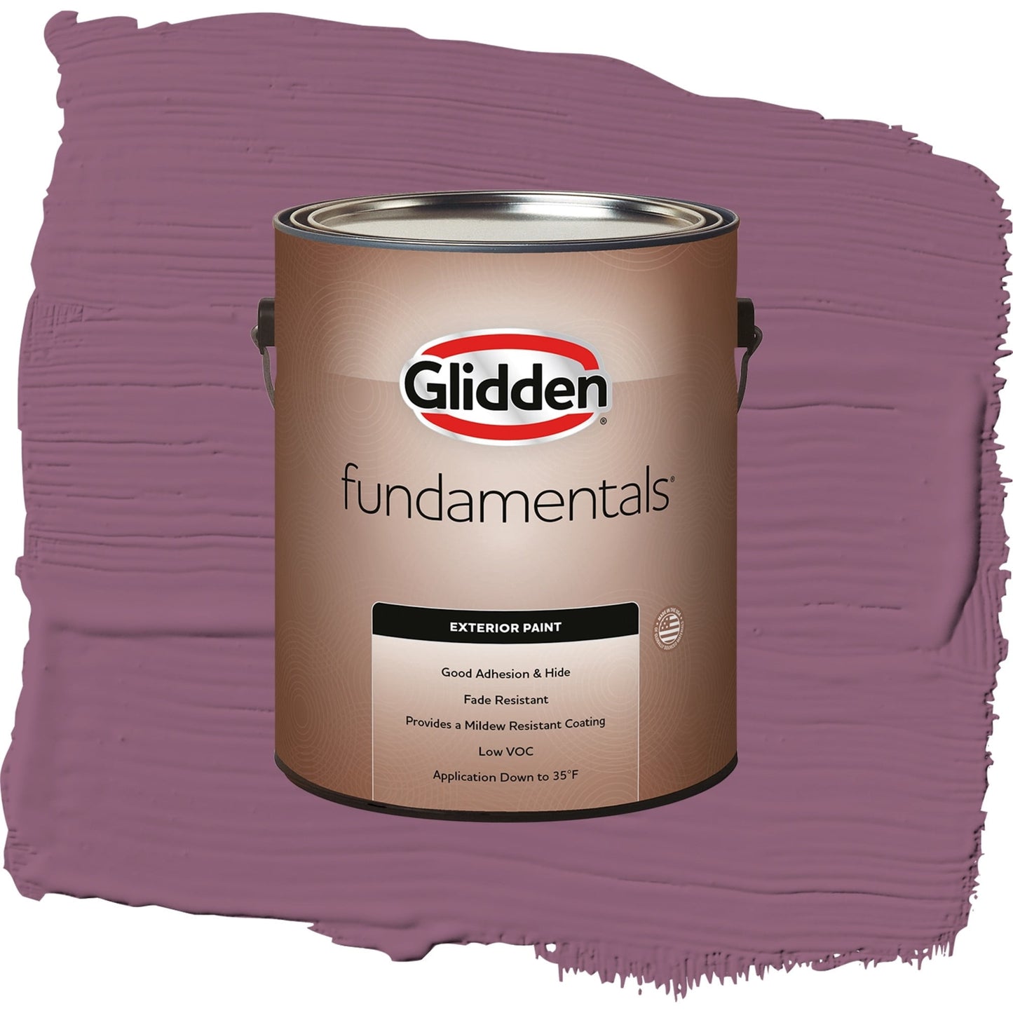 Glidden Fundamentals Victorian Plum / Purple, Satin Exterior Paint, 1 Gallon