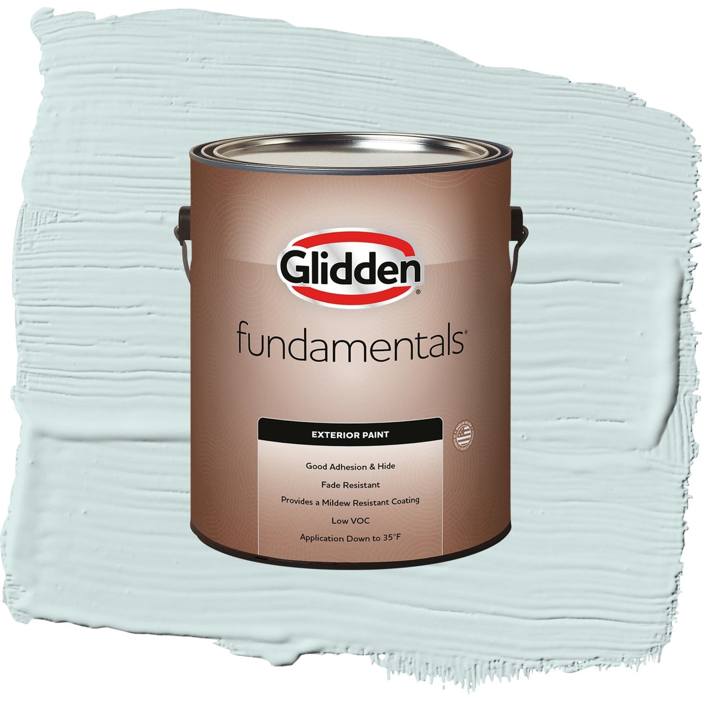 Glidden Fundamentals Watery Blue / Aqua Flat Exterior Paint, 1 Gallon