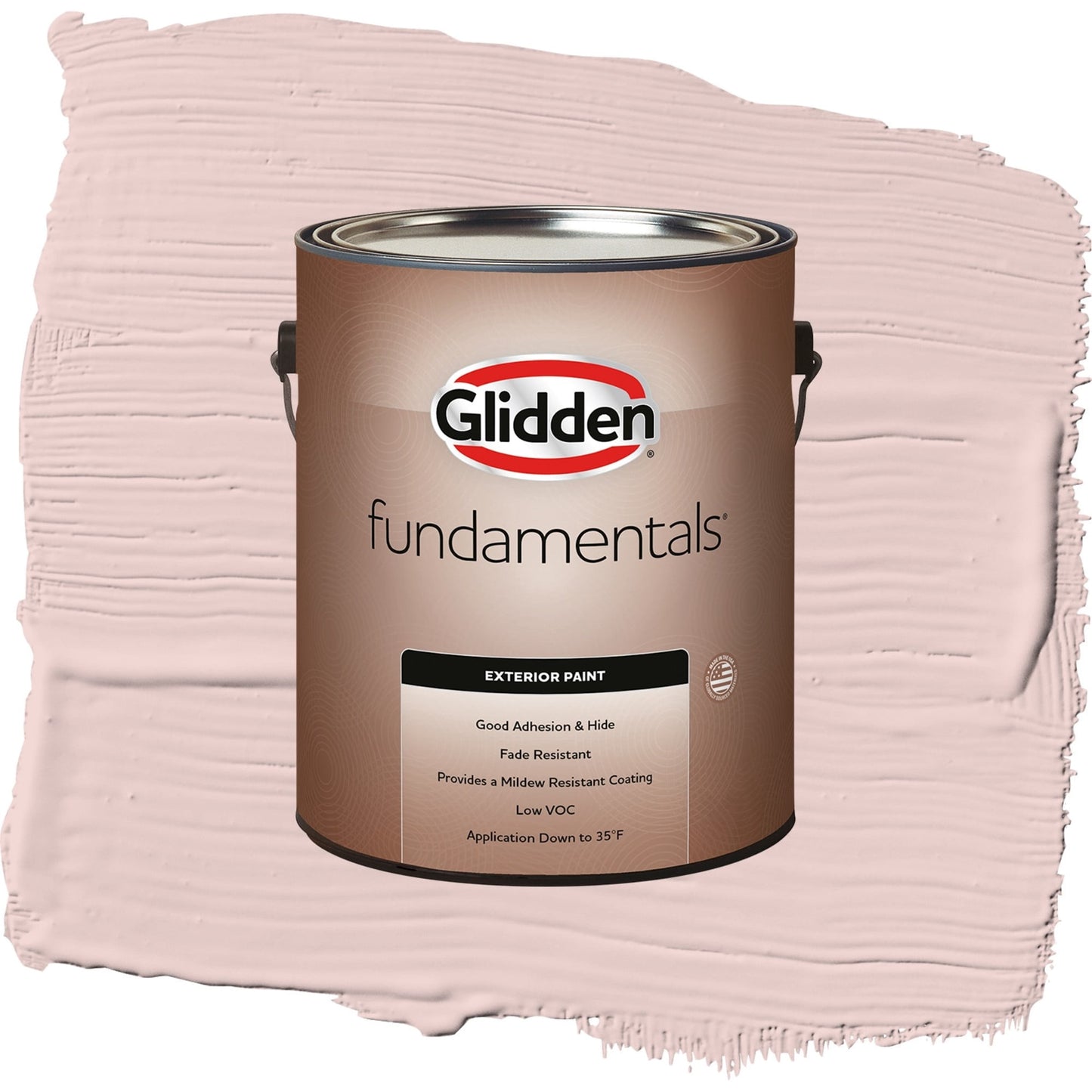 Glidden Fundamentals Whirligig / Pink, Satin Exterior Paint, 1 Gallon