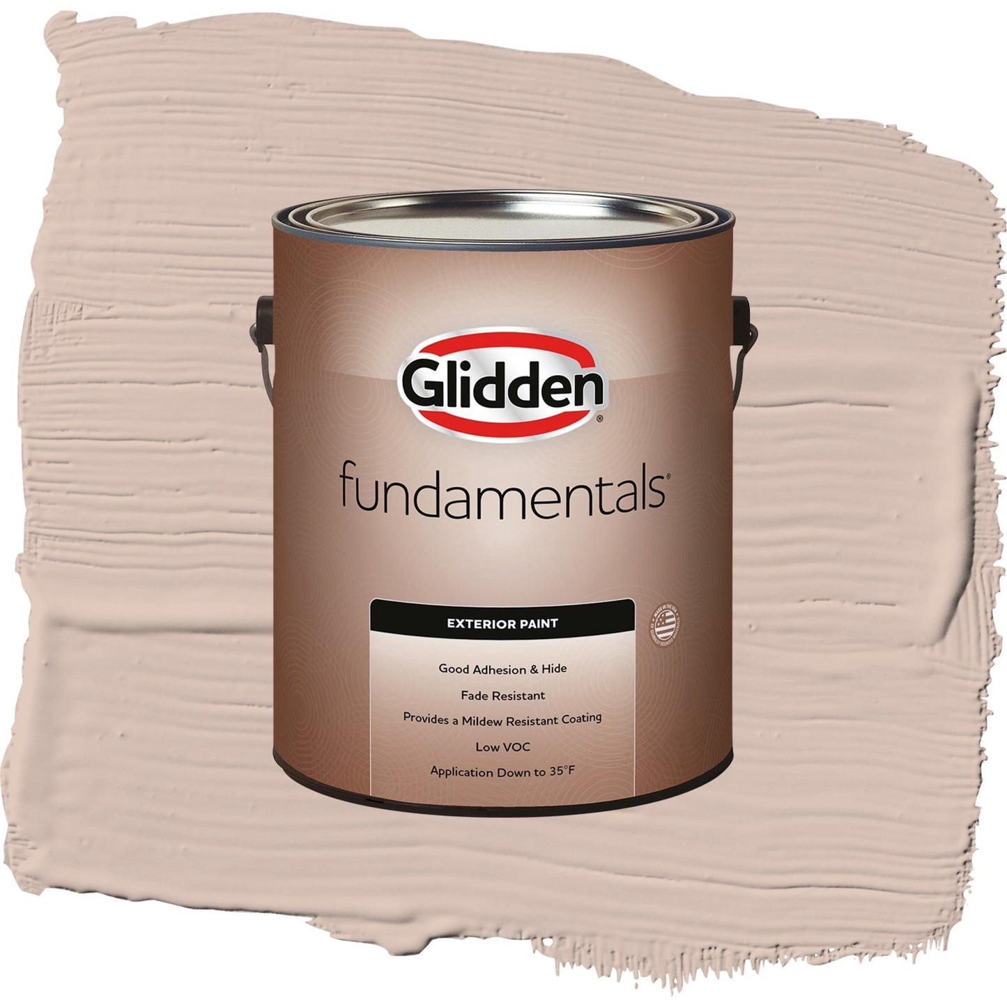 Glidden Fundamentals Wild Rice / Orange, Satin Exterior Paint, 1 Gallon