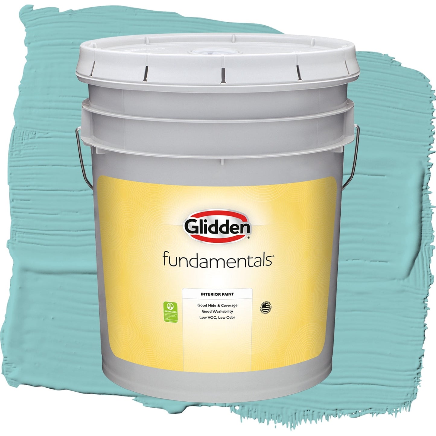 Glidden Fundamentals Aqua Fiesta / Blue, Flat Interior Paint, 5 Gallon