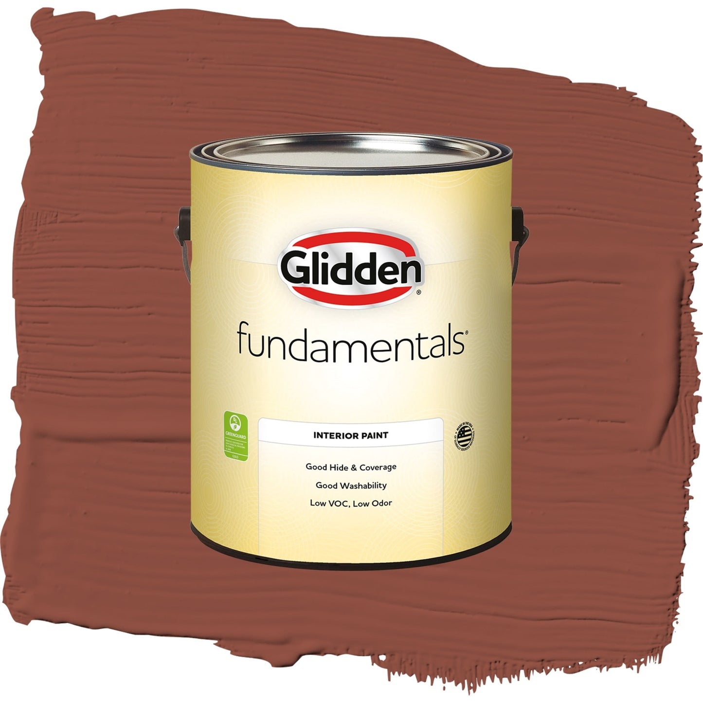 Glidden Fundamentals Baked Bean / Red, Semi-Gloss Interior Paint, 1 Gallon