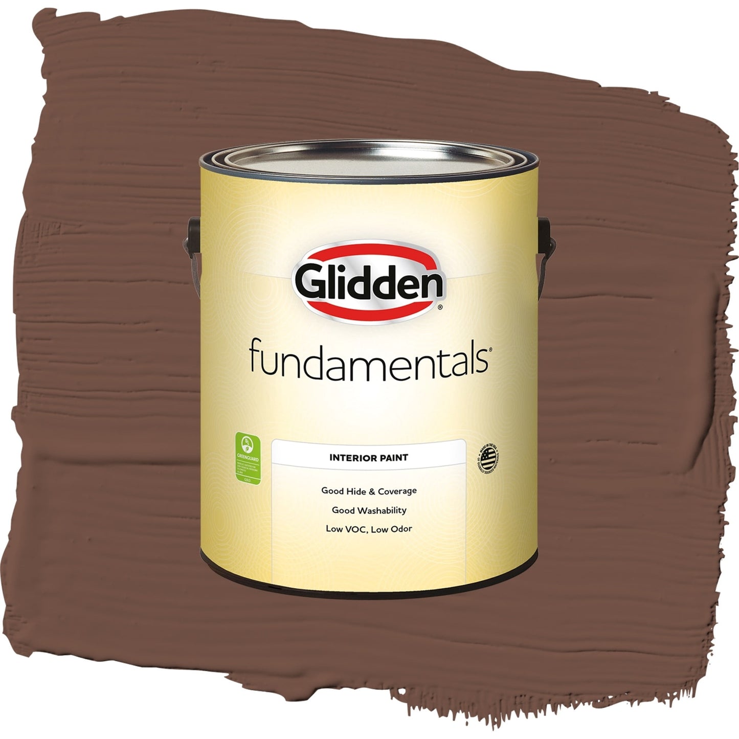 Glidden Fundamentals Bigfoot / Brown, Semi-Gloss Interior Paint, 1 Gallon