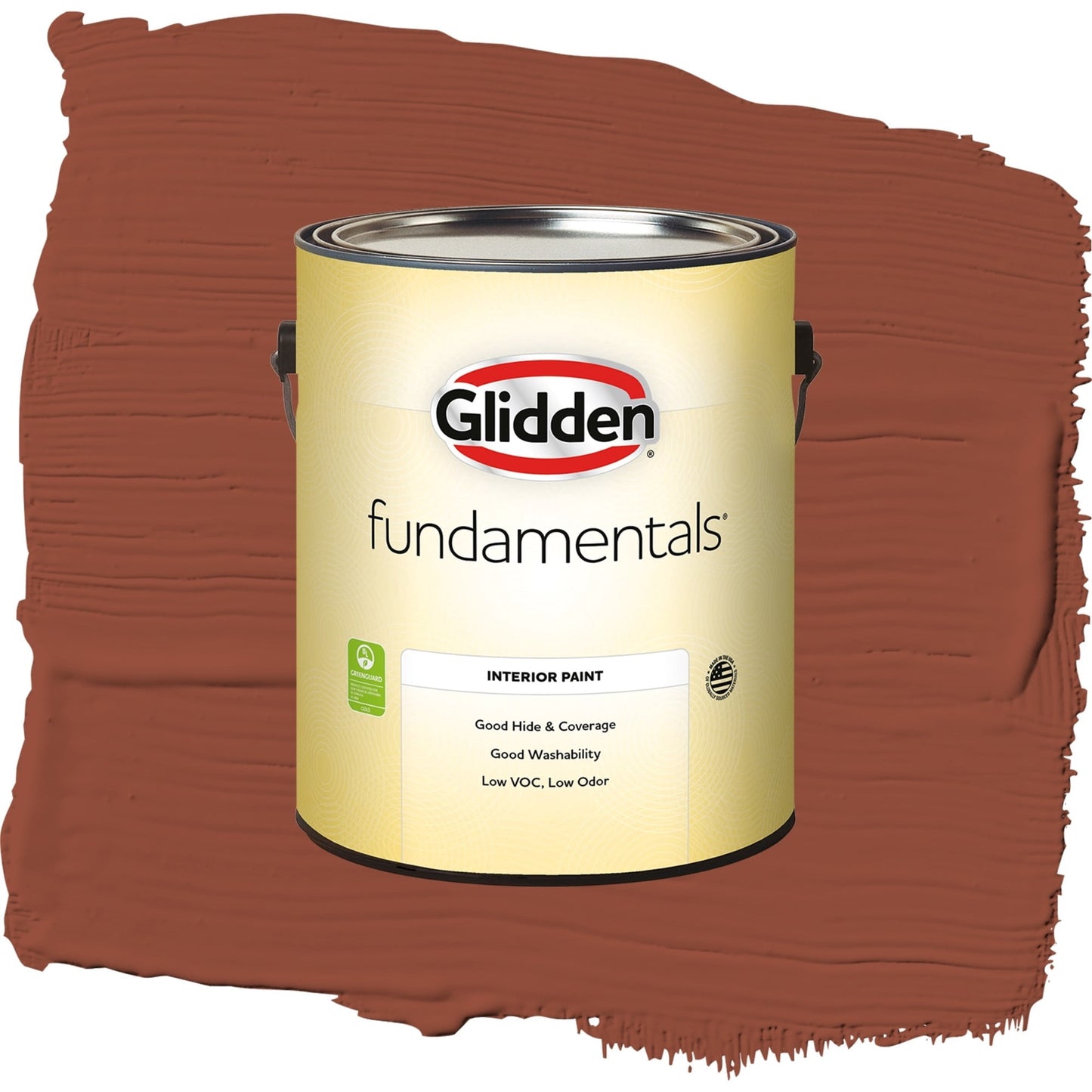 Glidden Fundamentals Burled Redwood / Brown, Semi-Gloss Interior Paint, 1 Gallon
