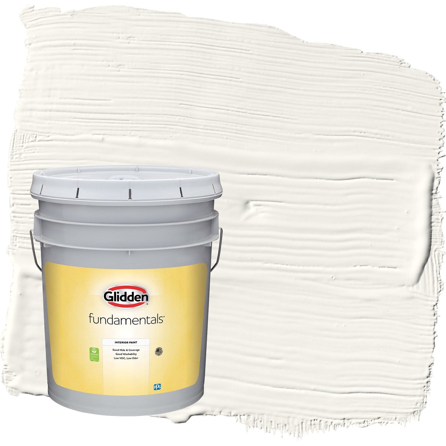 Glidden Fundamentals Cotton Tail / Gray, Flat Interior Paint, 5 Gallon
