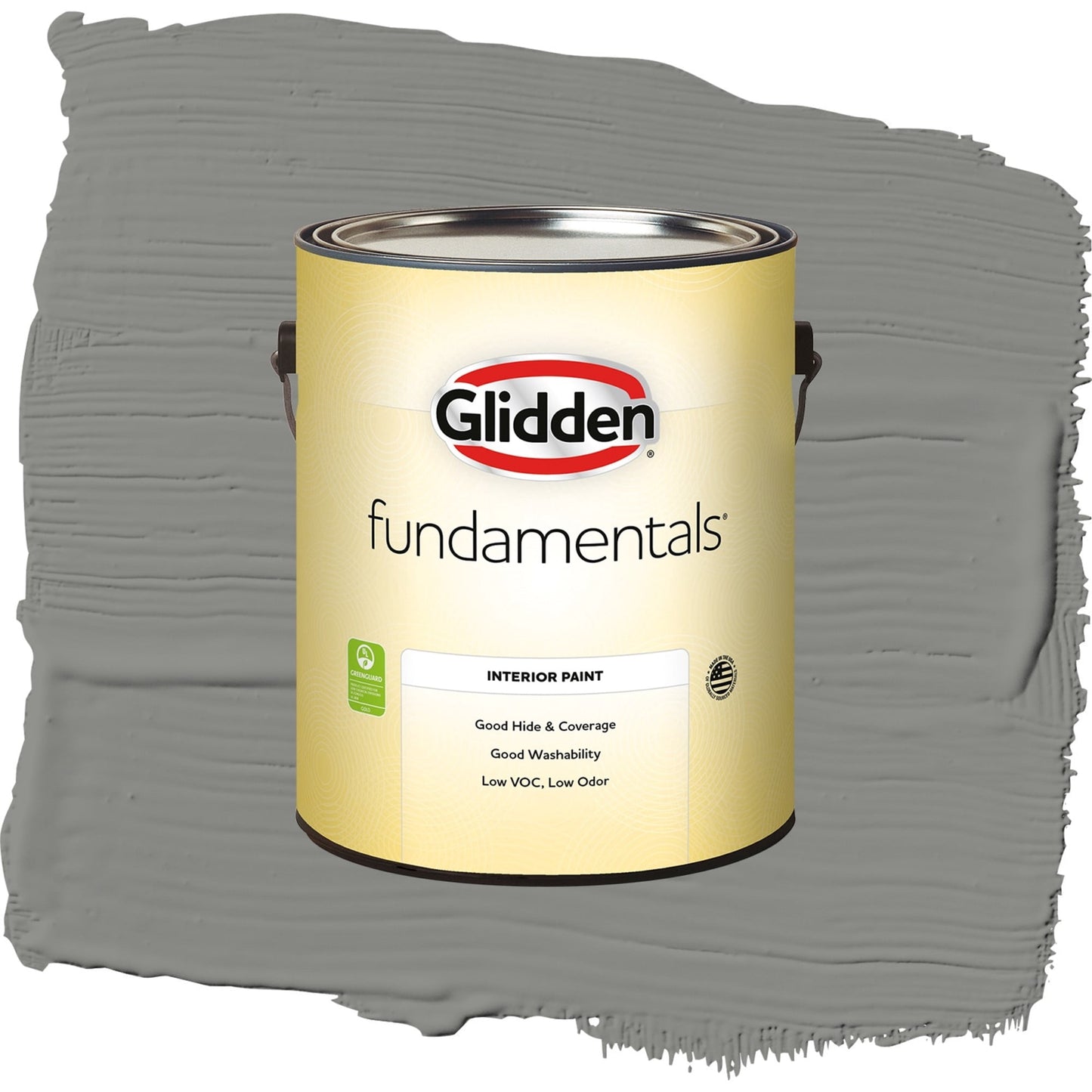 Glidden Fundamentals Downpour / Grey, Semi-Gloss Interior Paint, 1 Gallon