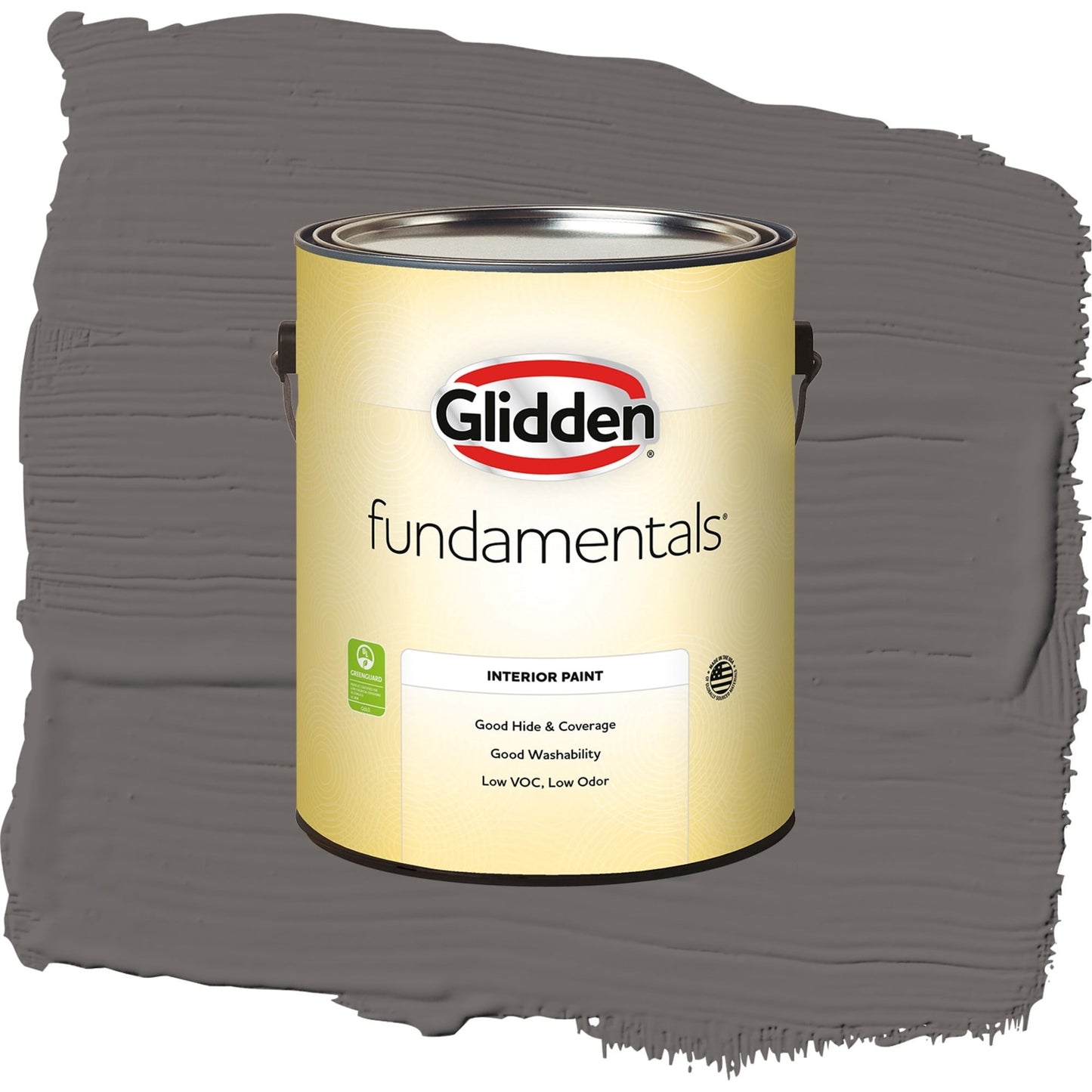 Glidden Fundamentals Gibraltar Gray / Grey, Semi-Gloss Interior Paint, 1 Gallon