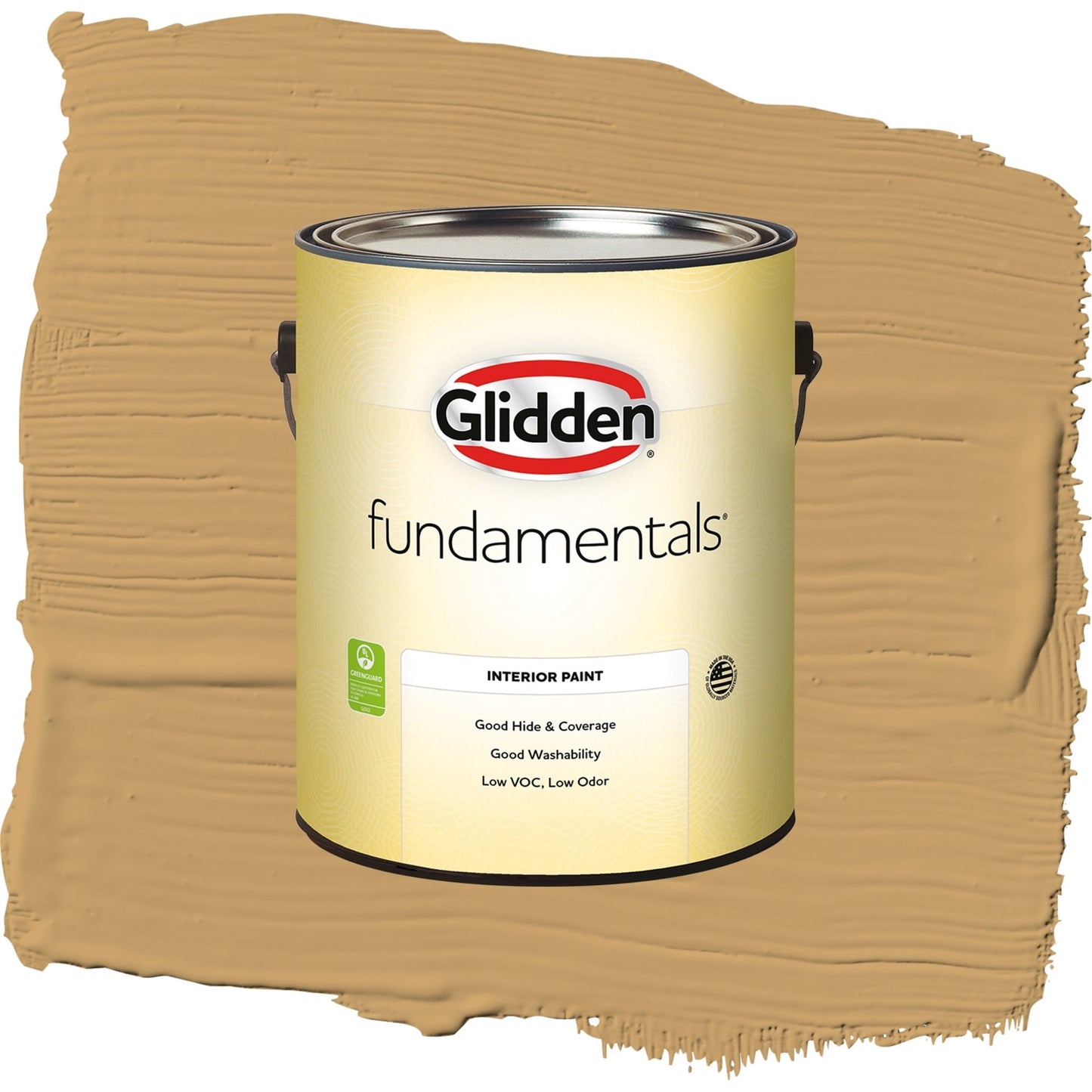 Glidden Fundamentals Good Life / Yellow, Semi-Gloss Interior Paint, 1 Gallon
