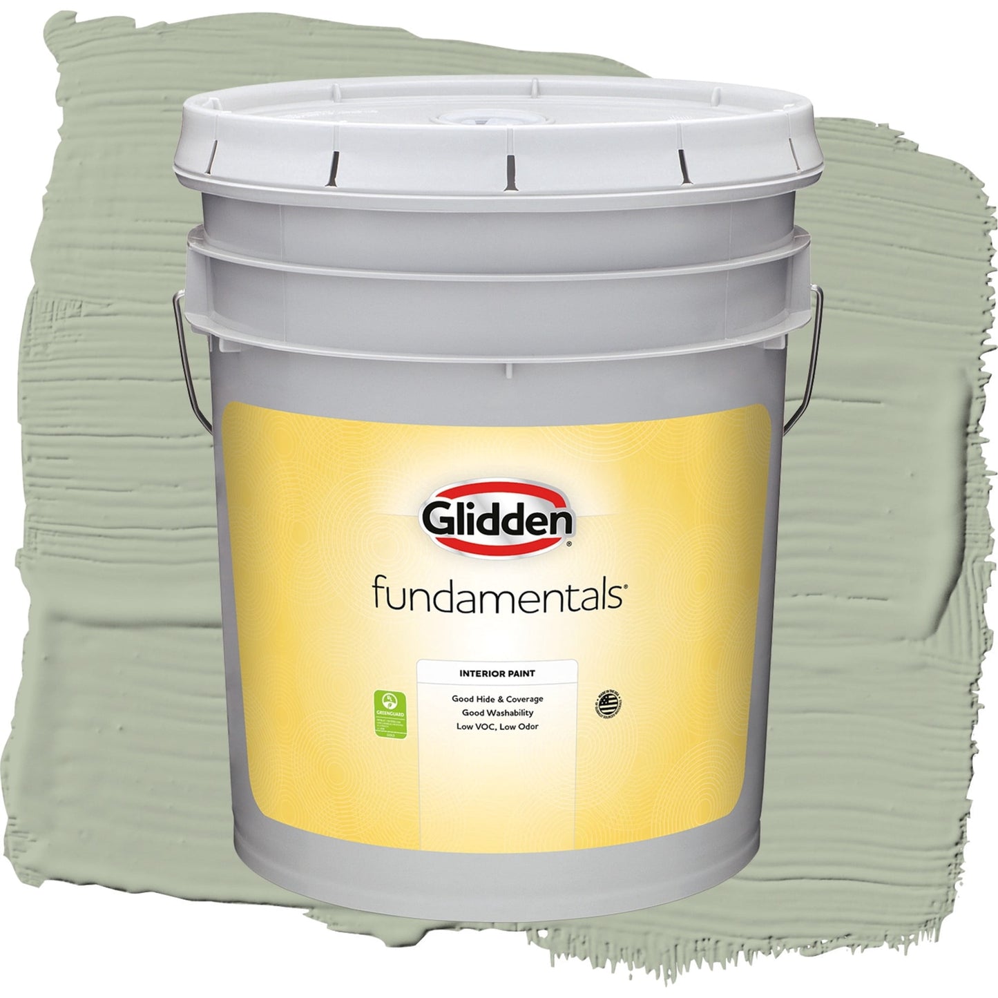 Glidden Fundamentals Light Sage / Green, Flat Interior Paint, 5 Gallon