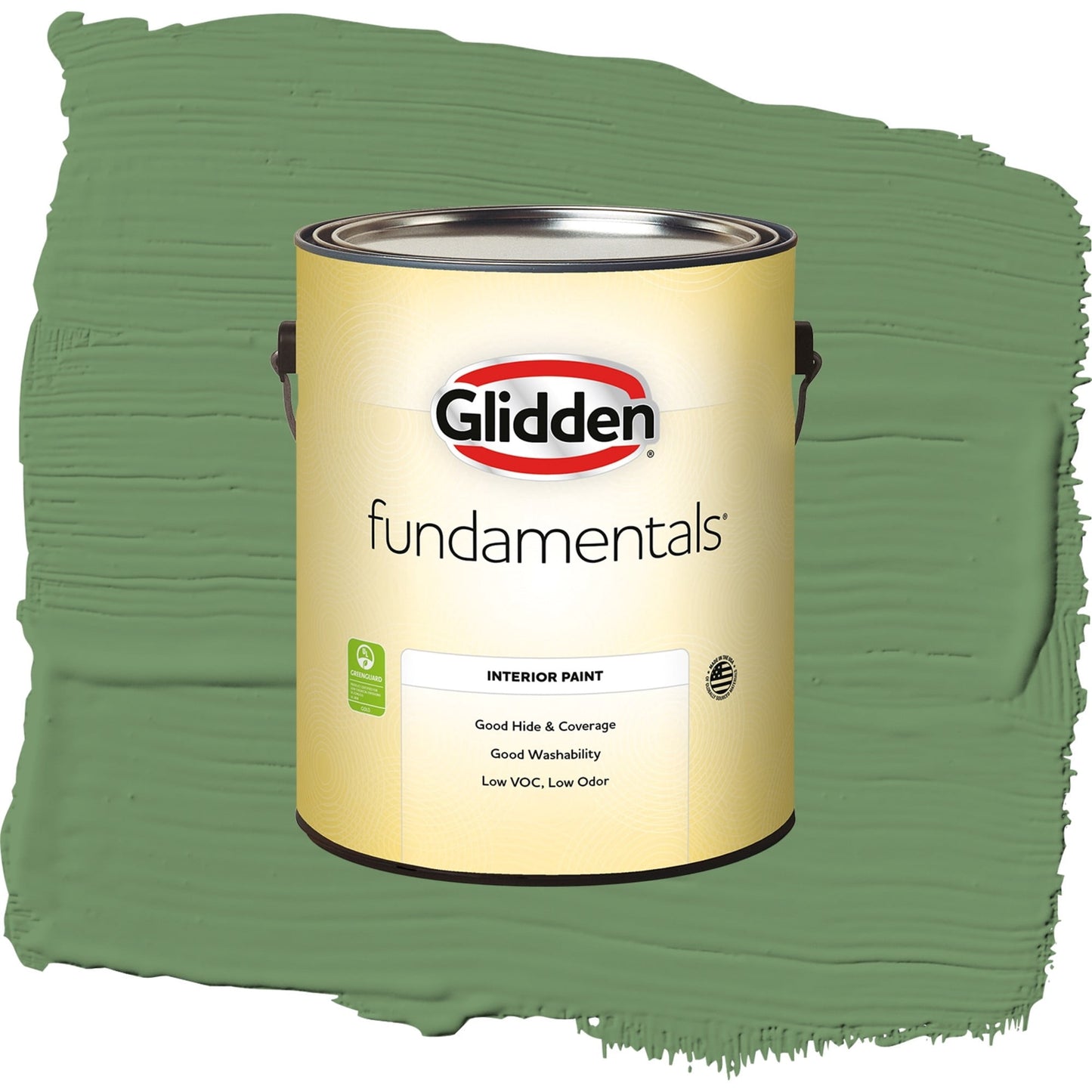 Glidden Fundamentals Moss Ring / Green, Semi-Gloss Interior Paint, 1 Gallon