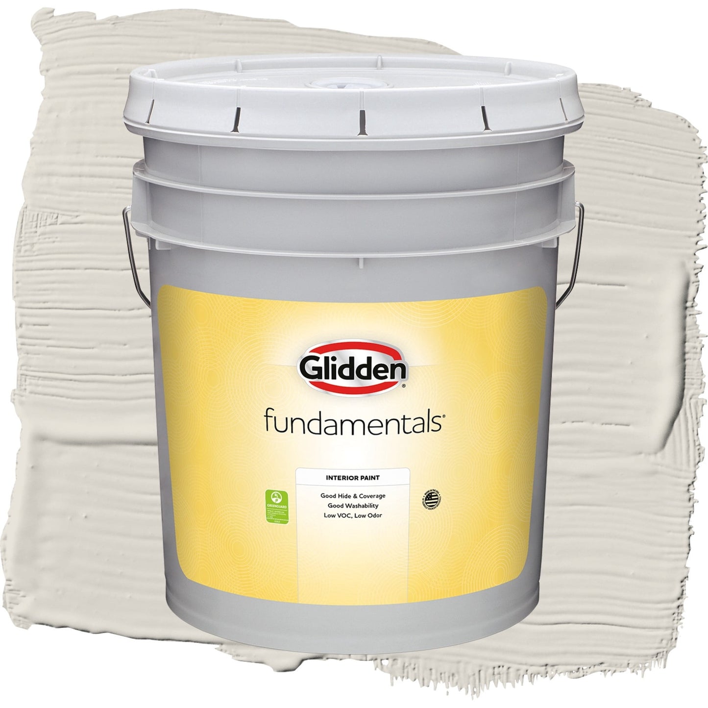 Glidden Fundamentals Silent Smoke / Beige, Eggshell Interior Paint, 5 Gallon