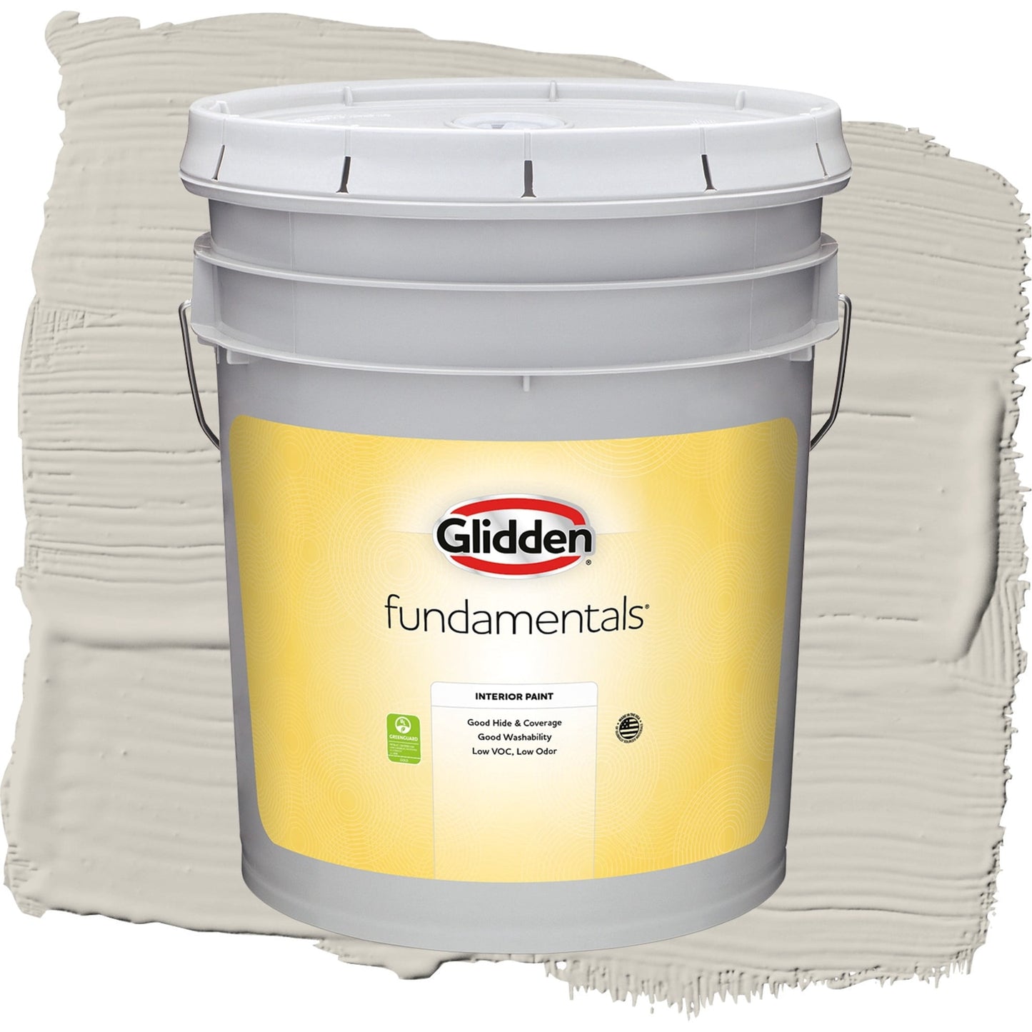 Glidden Fundamentals Whiskers / Gray, Flat Interior Paint, 5 Gallon