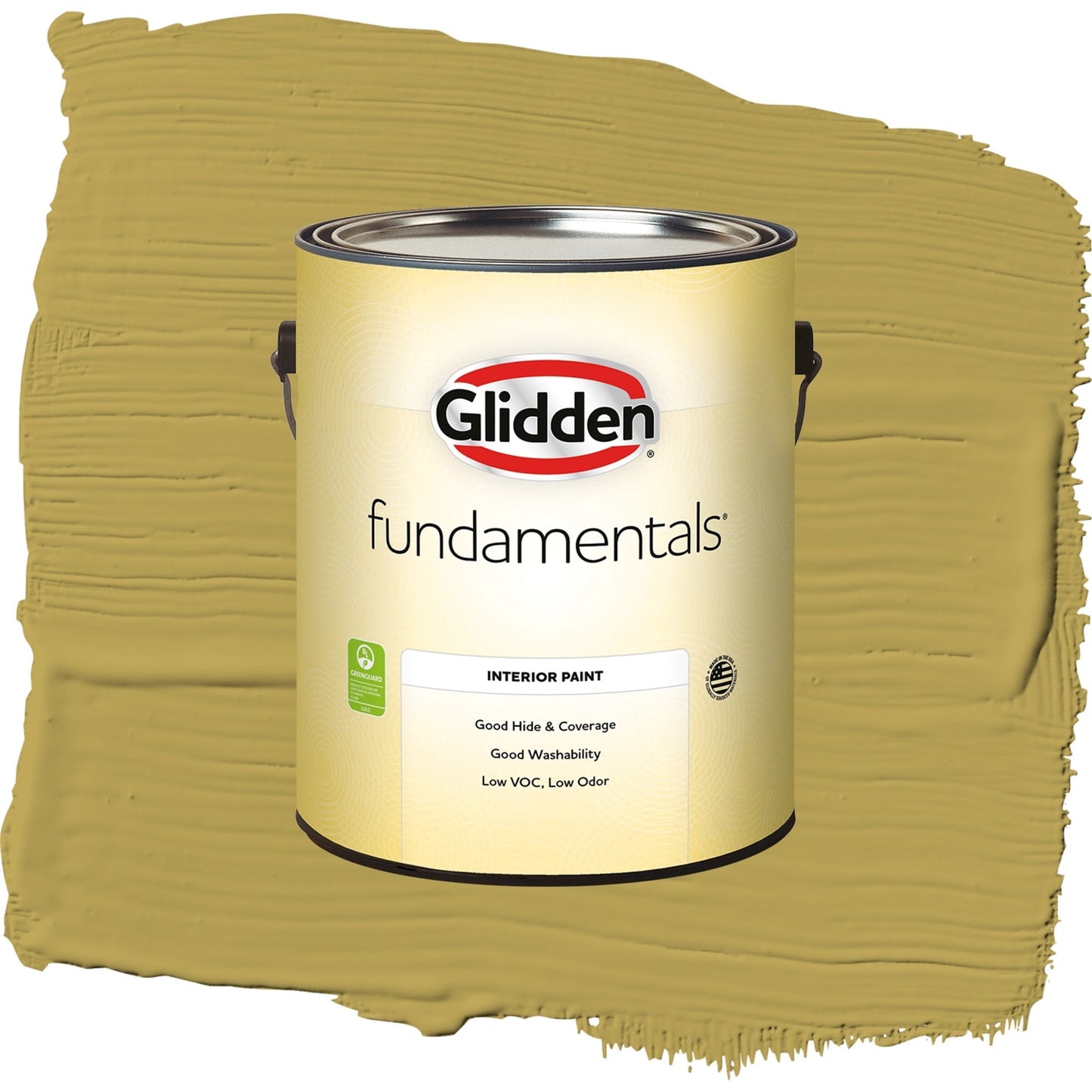 Glidden Fundamentals Woolen Mittens / Green, Eggshell Interior Paint, 1 Gallon