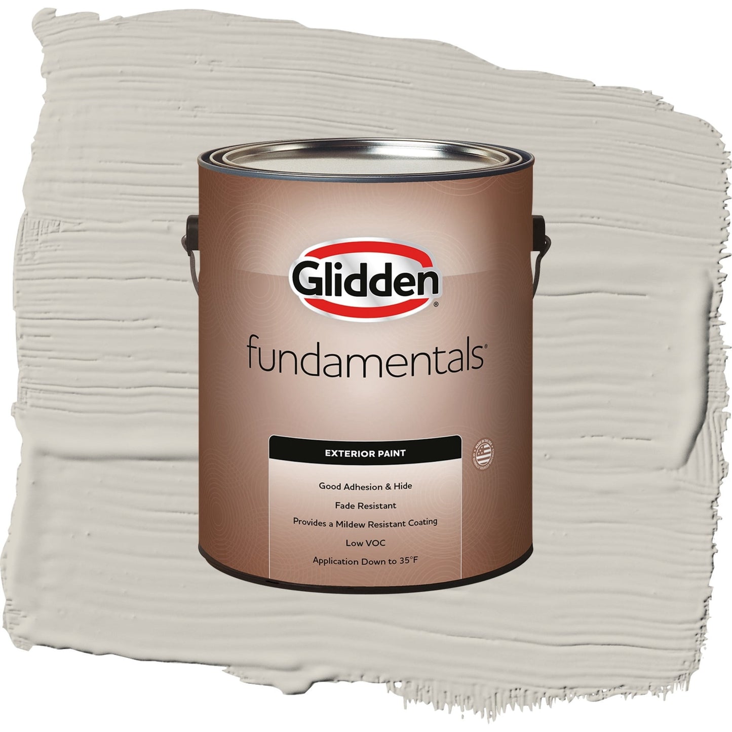 Glidden Fundamentals Swirling Smoke / Beige, Satin Exterior Paint, 1 Gallon