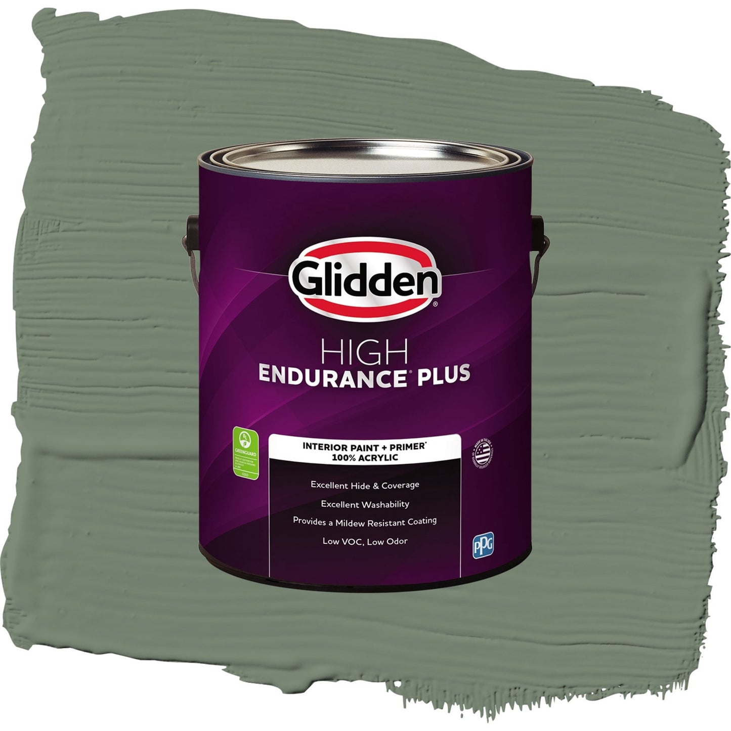 Glidden HEP Lottery Winnings / Green, Semi-Gloss Interior Paint with Primer, 1 Gallon