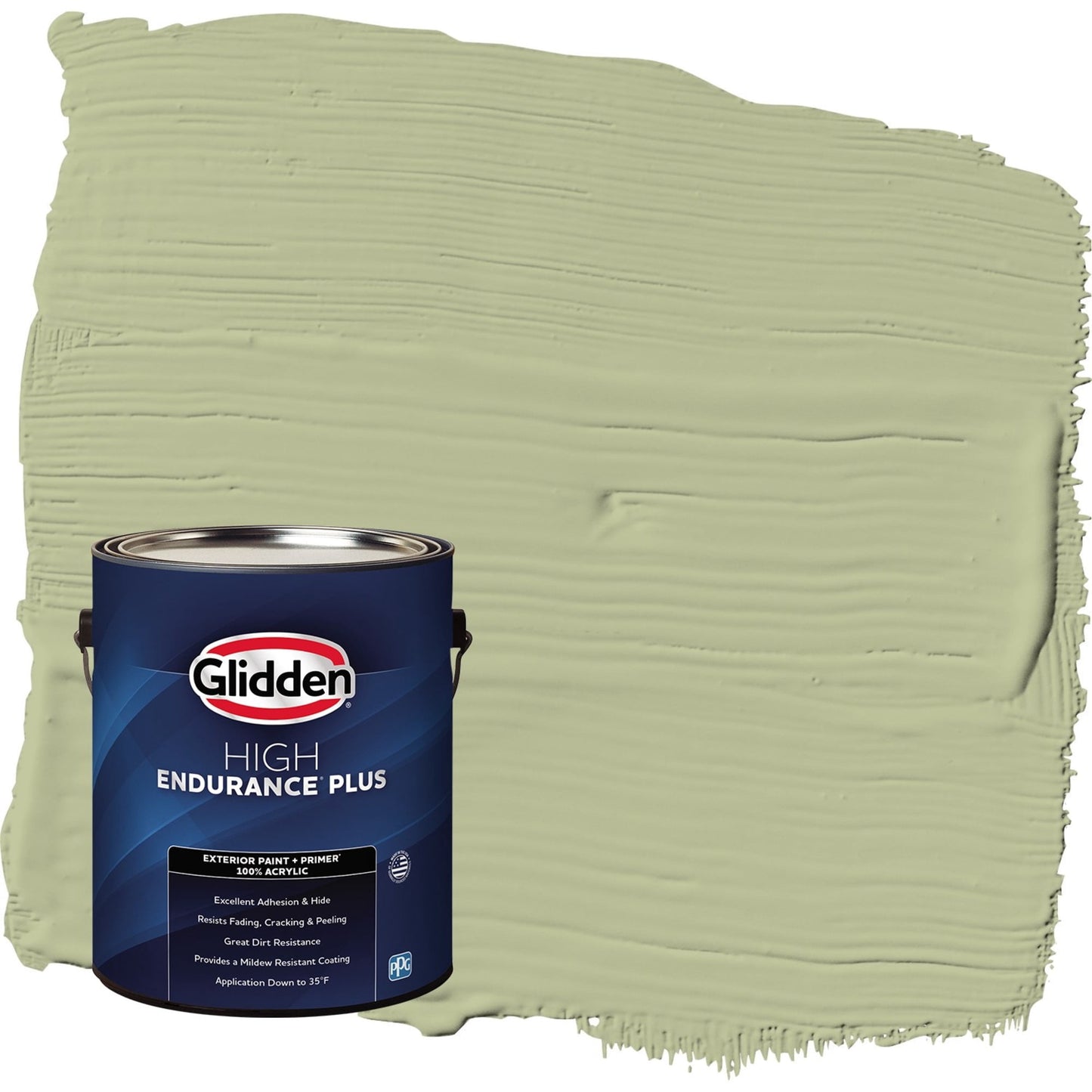 Glidden HEP Bahia Grass / Green Semi-Gloss Exterior Paint with Primer, 1 Gallon