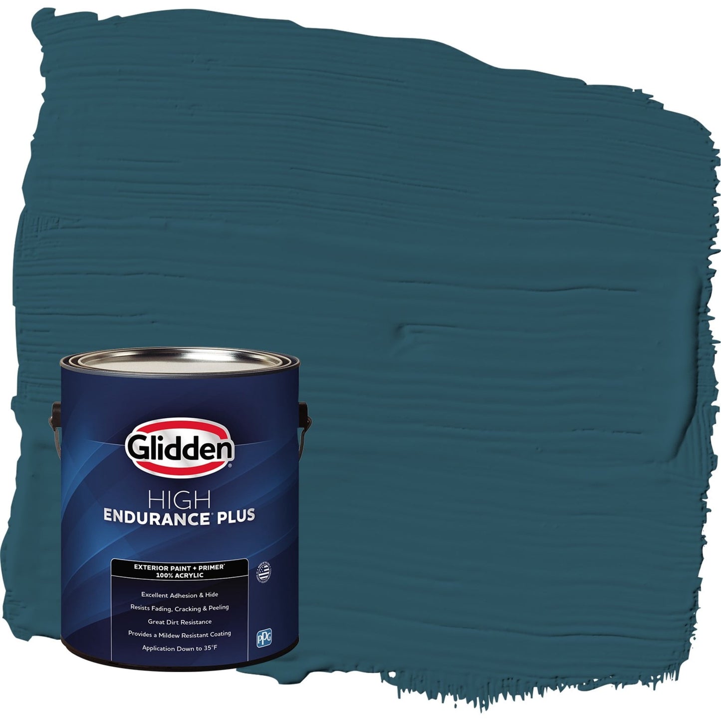 Glidden HEP Blue Bayberry / Green Semi-Gloss Exterior Paint with Primer, 1 Gallon