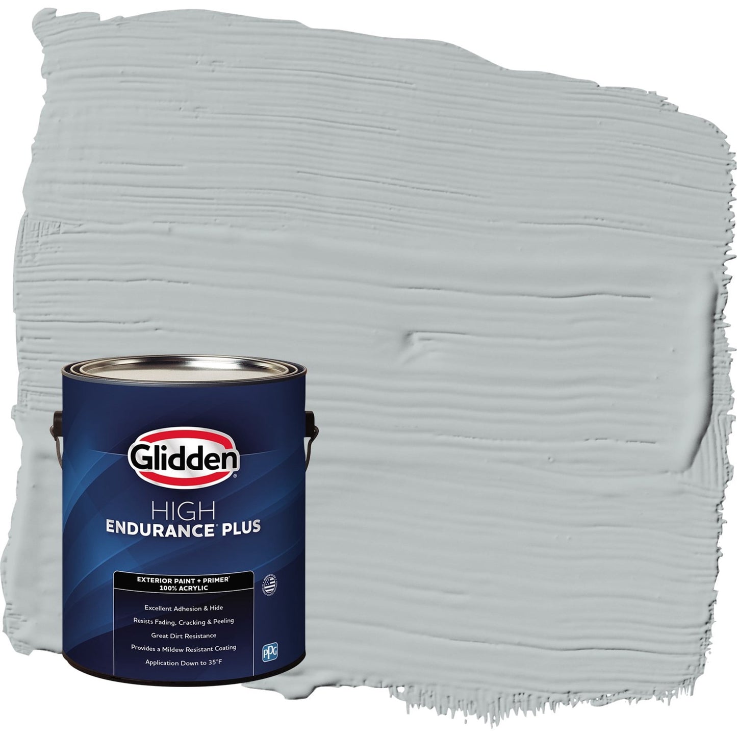 Glidden HEP Maiden Mist / Gray Semi-Gloss Exterior Paint with Primer, 1 Gallon