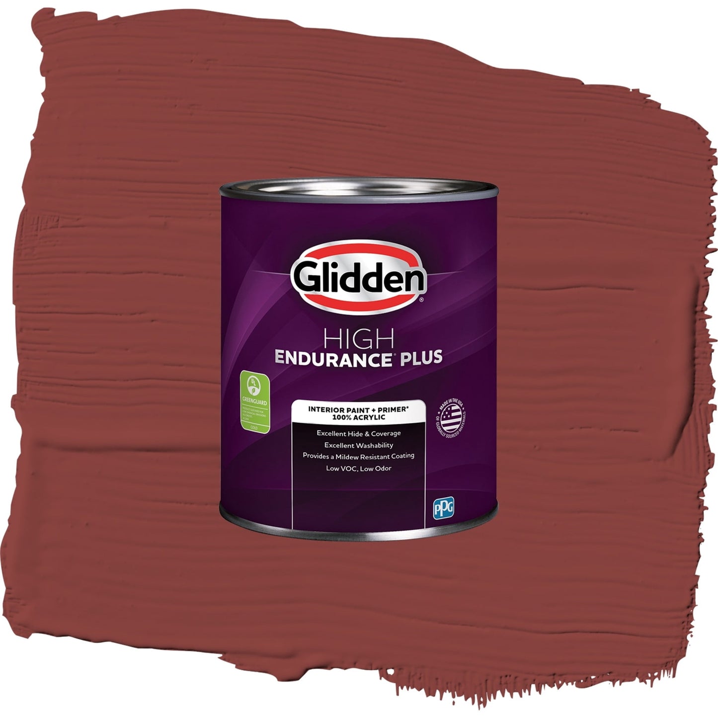 Glidden HEP Brick Dust / Red, Semi-Gloss Interior Paint with Primer, 1 Quart