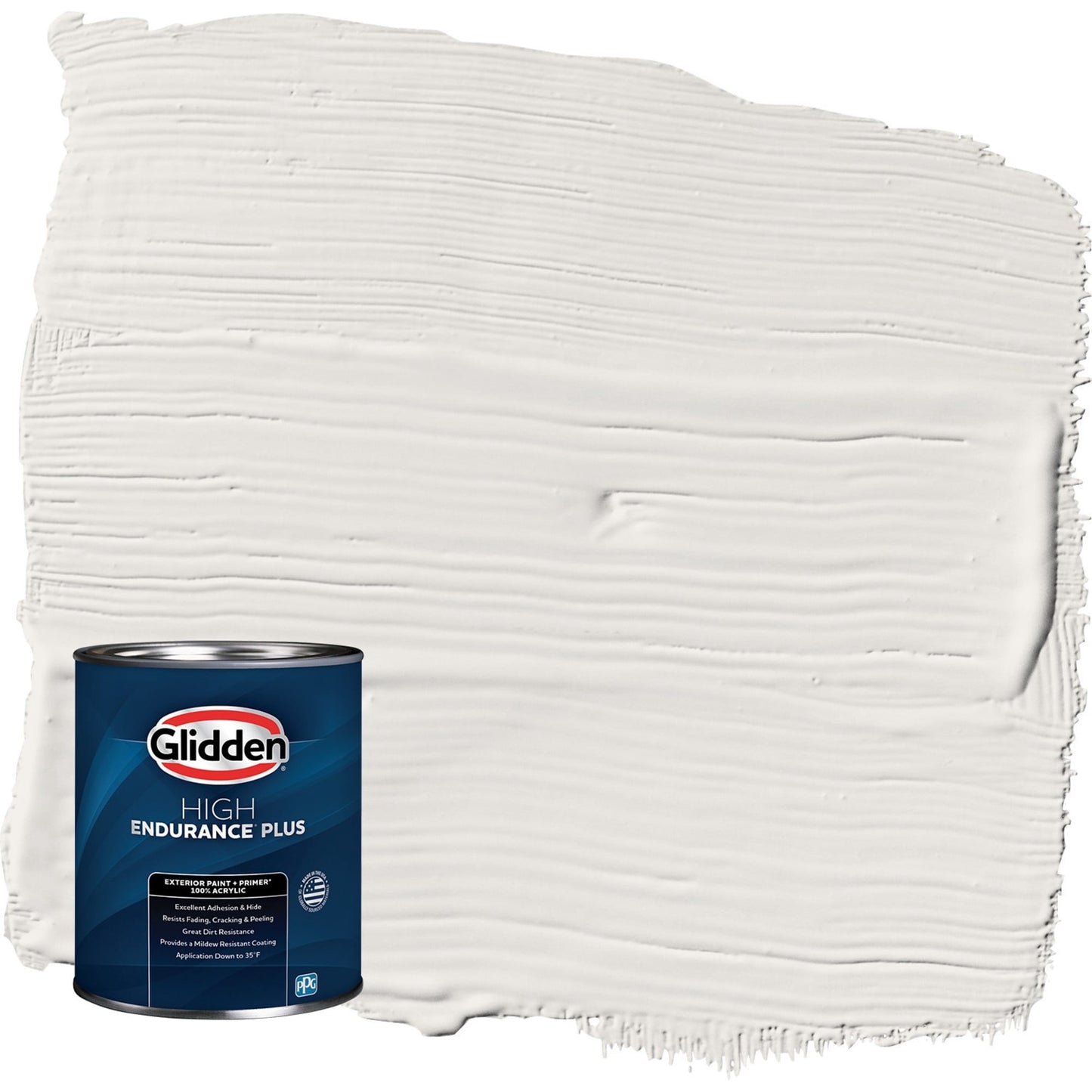 Glidden HEP Arctic Cotton / White Semi-Gloss Exterior Paint with Primer, 1 Quart