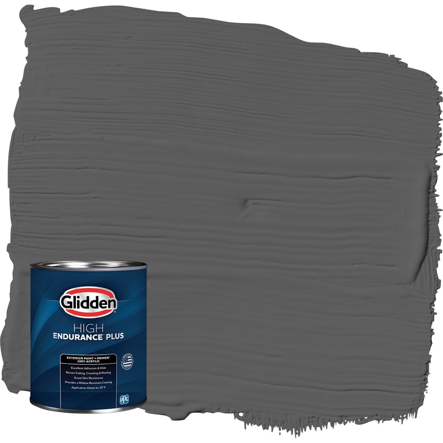 Glidden HEP Knight's Armor / Gray Semi-Gloss Exterior Paint with Primer, 1 Quart