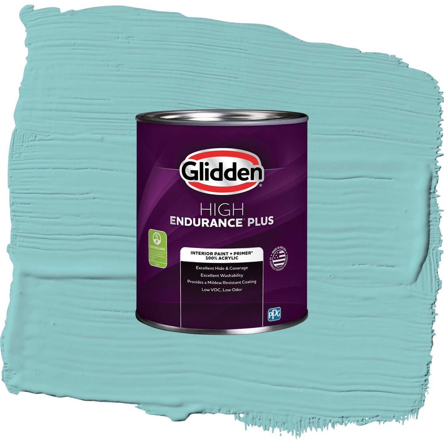 Glidden HEP Aqua Fiesta / Blue, Eggshell Interior Paint with Primer, 1 Quart