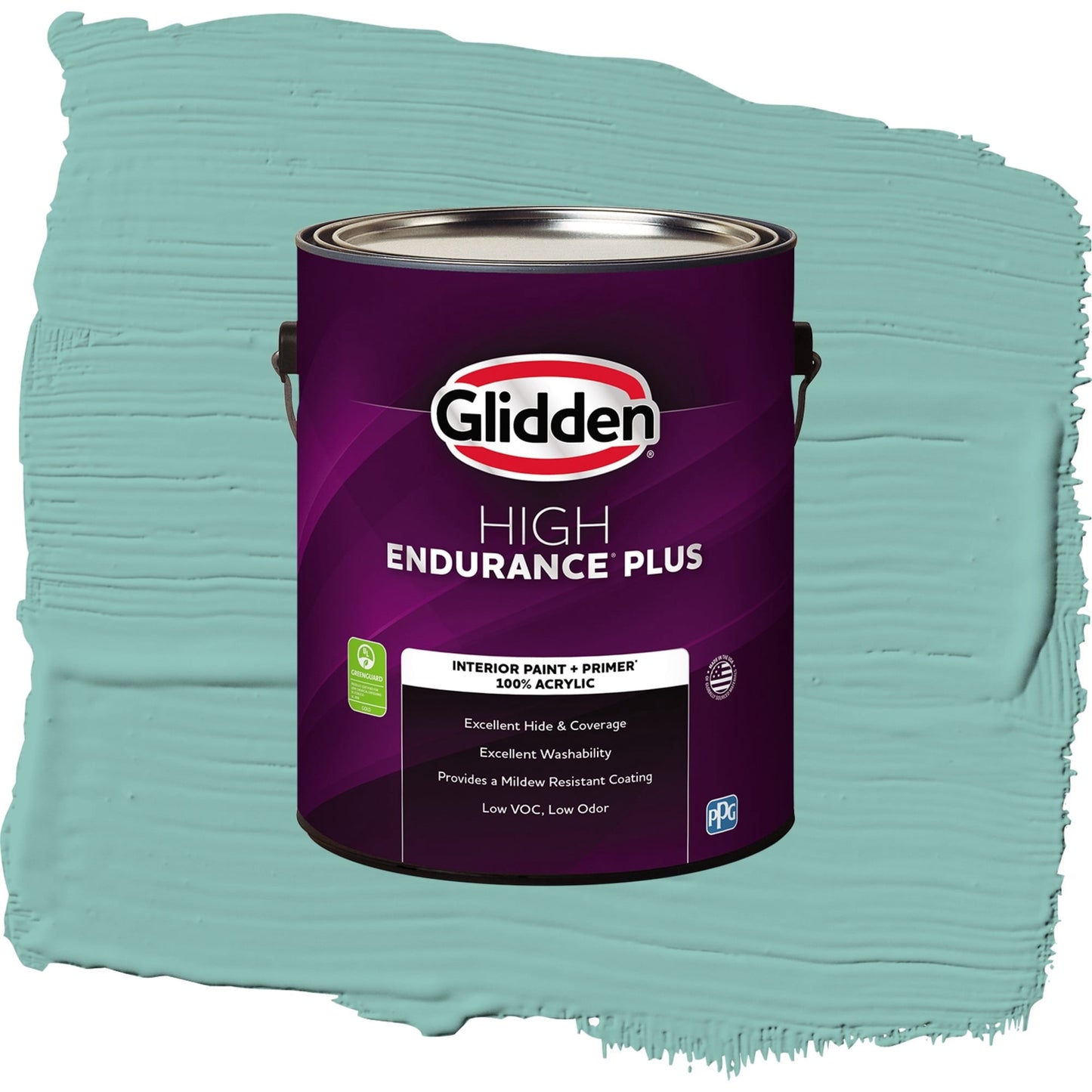 Glidden HEP Caribbean Green Interior Paint + Primer Flat , 1 Gallon