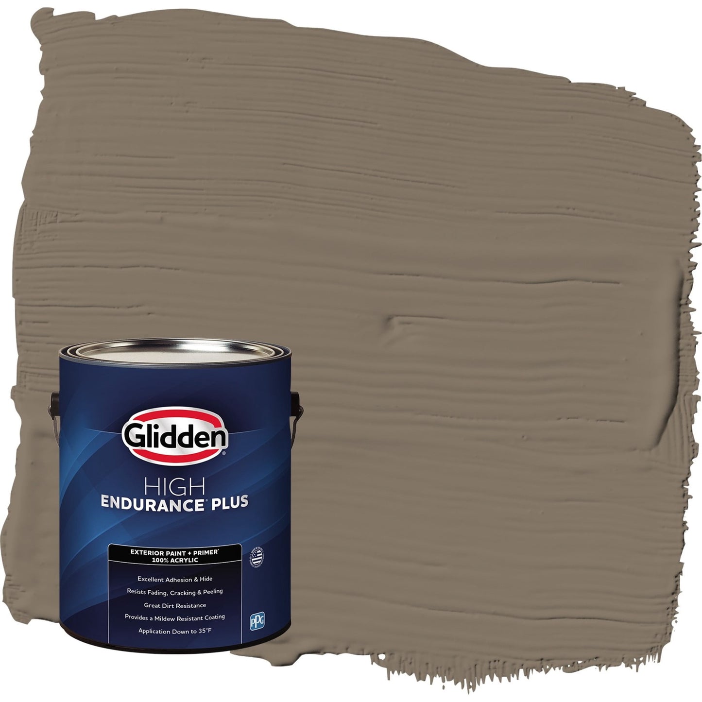 Glidden HEP Clam Shell / Beige Satin Exterior Paint with Primer, 1 Gallon