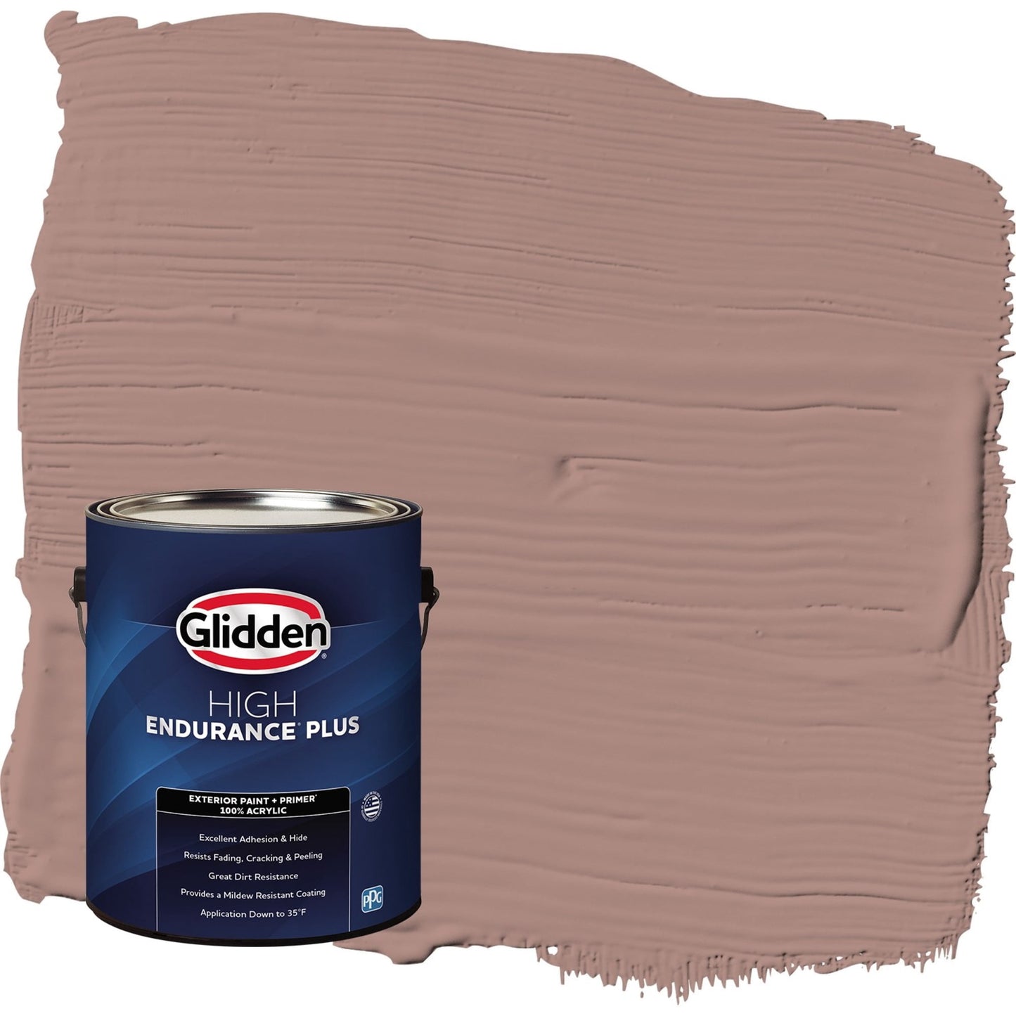 Glidden HEP Bedford Brown / Red Semi-Gloss Exterior Paint with Primer, 1 Gallon