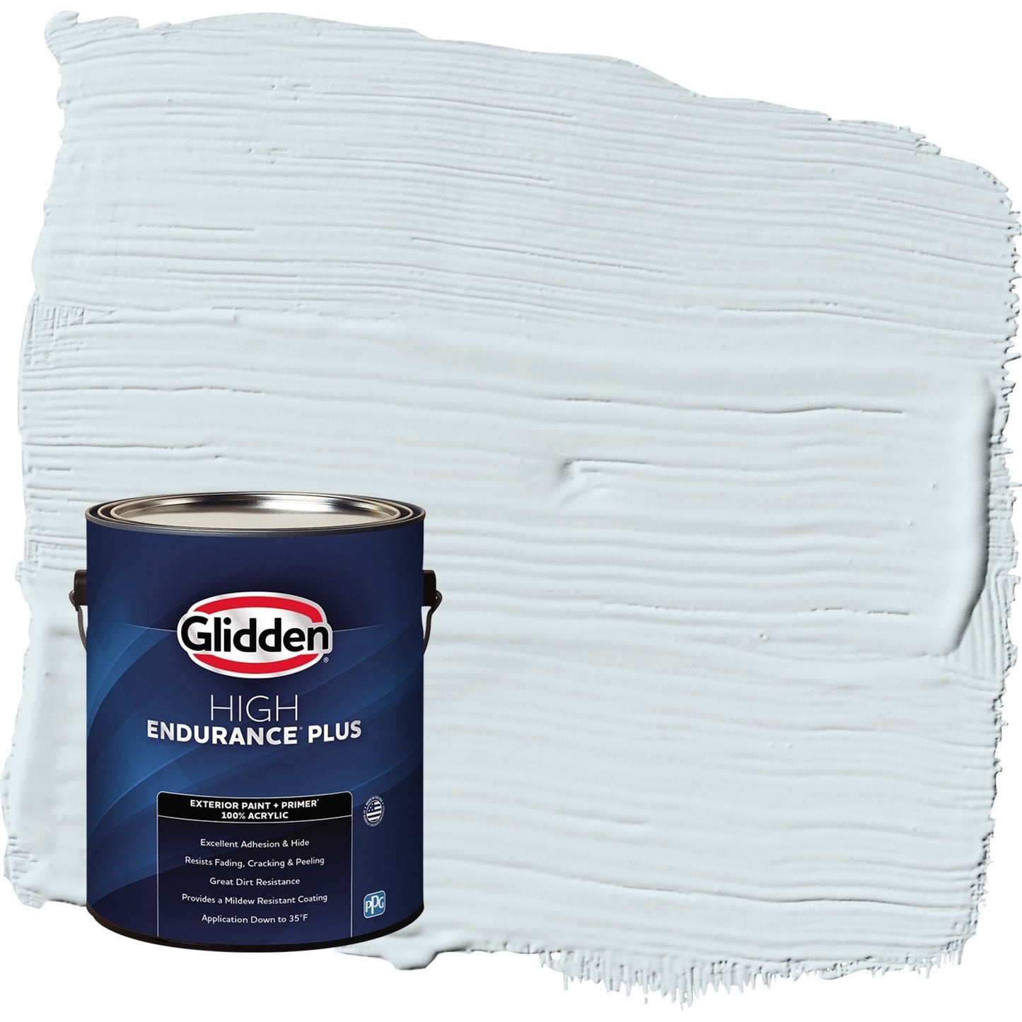 Glidden HEP Blue Smoke / Blue Flat Exterior Paint with Primer, 1 Gallon